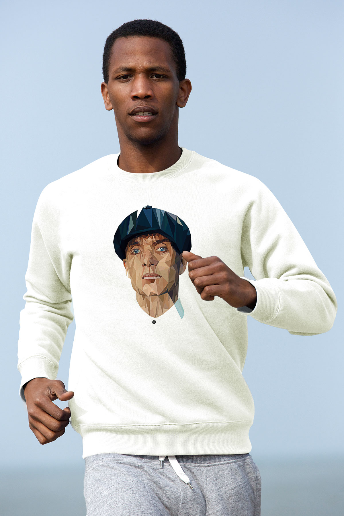 Peaky Blinders Baskılı Beyaz Unisex Sweatshirt