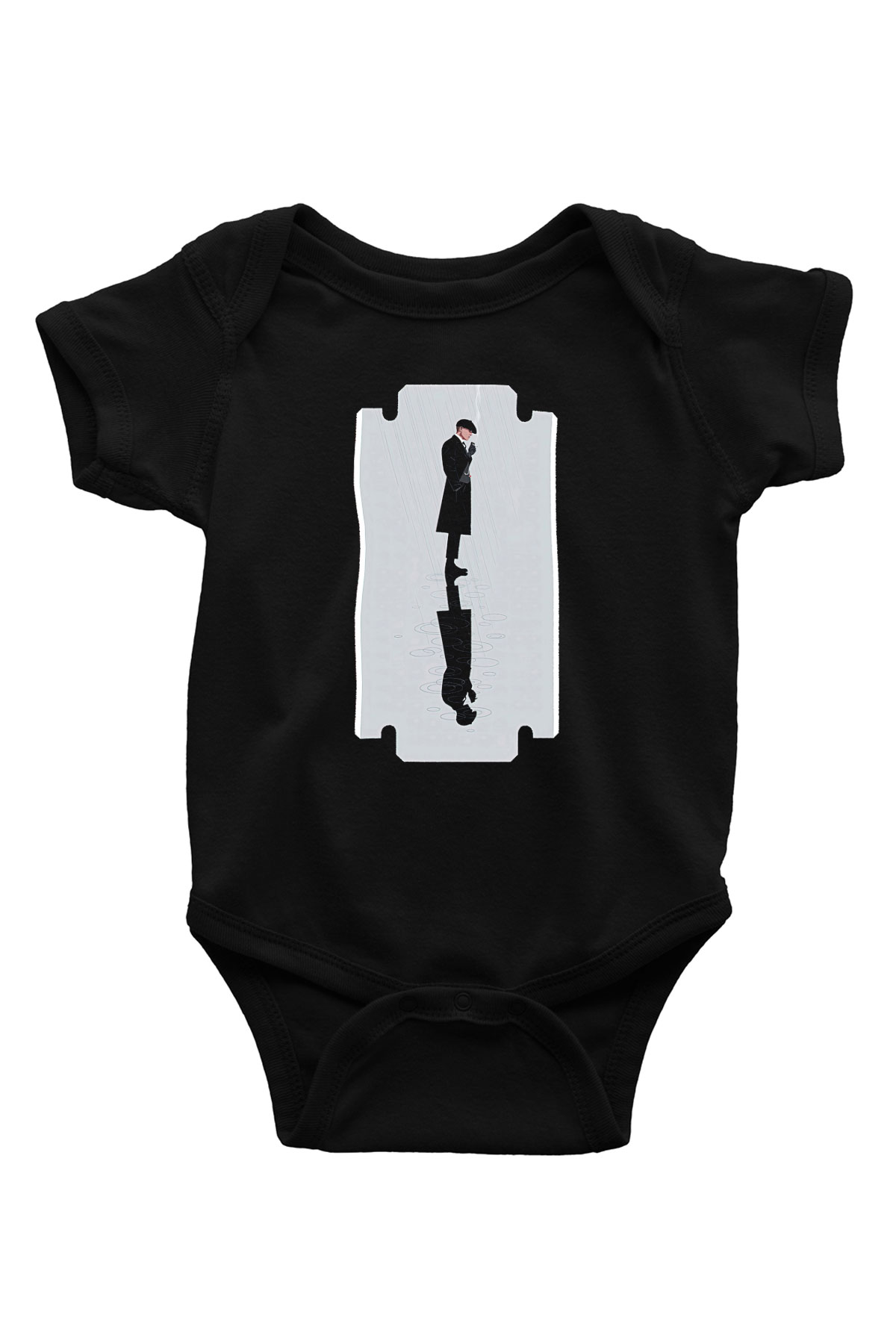 Peaky Blinders Baskılı Unisex Siyah Bebek Body - Zıbın