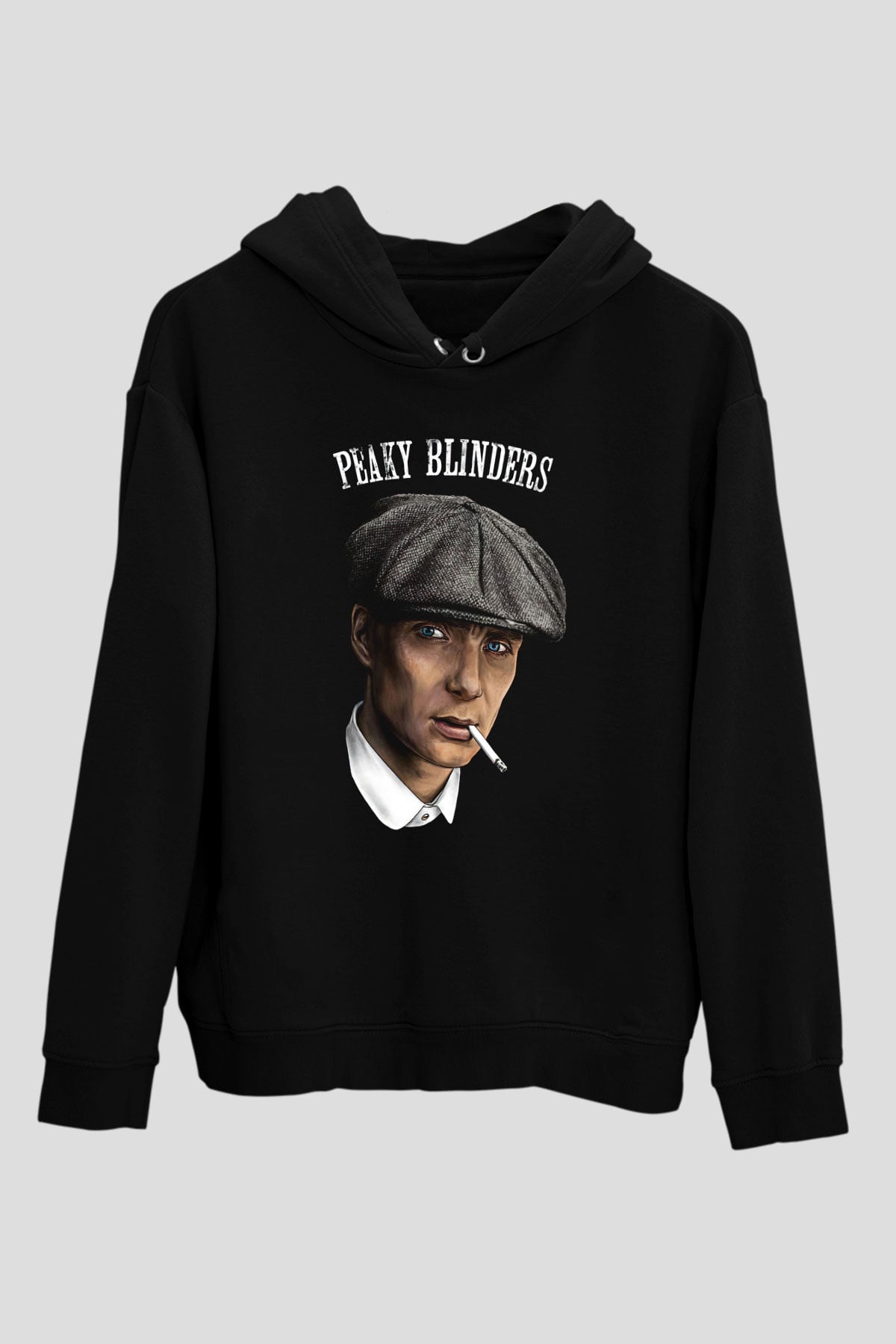 Peaky Blinders Baskılı Unisex Siyah Hoodie