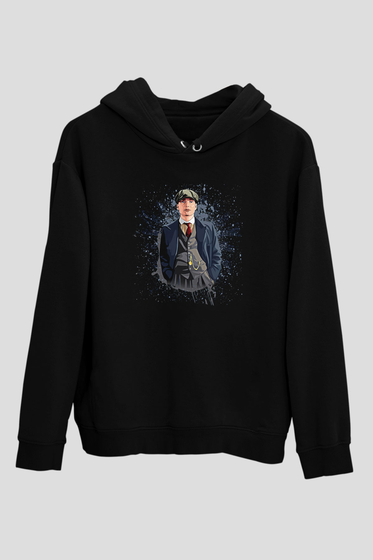 Peaky Blinders Baskılı Unisex Siyah Hoodie