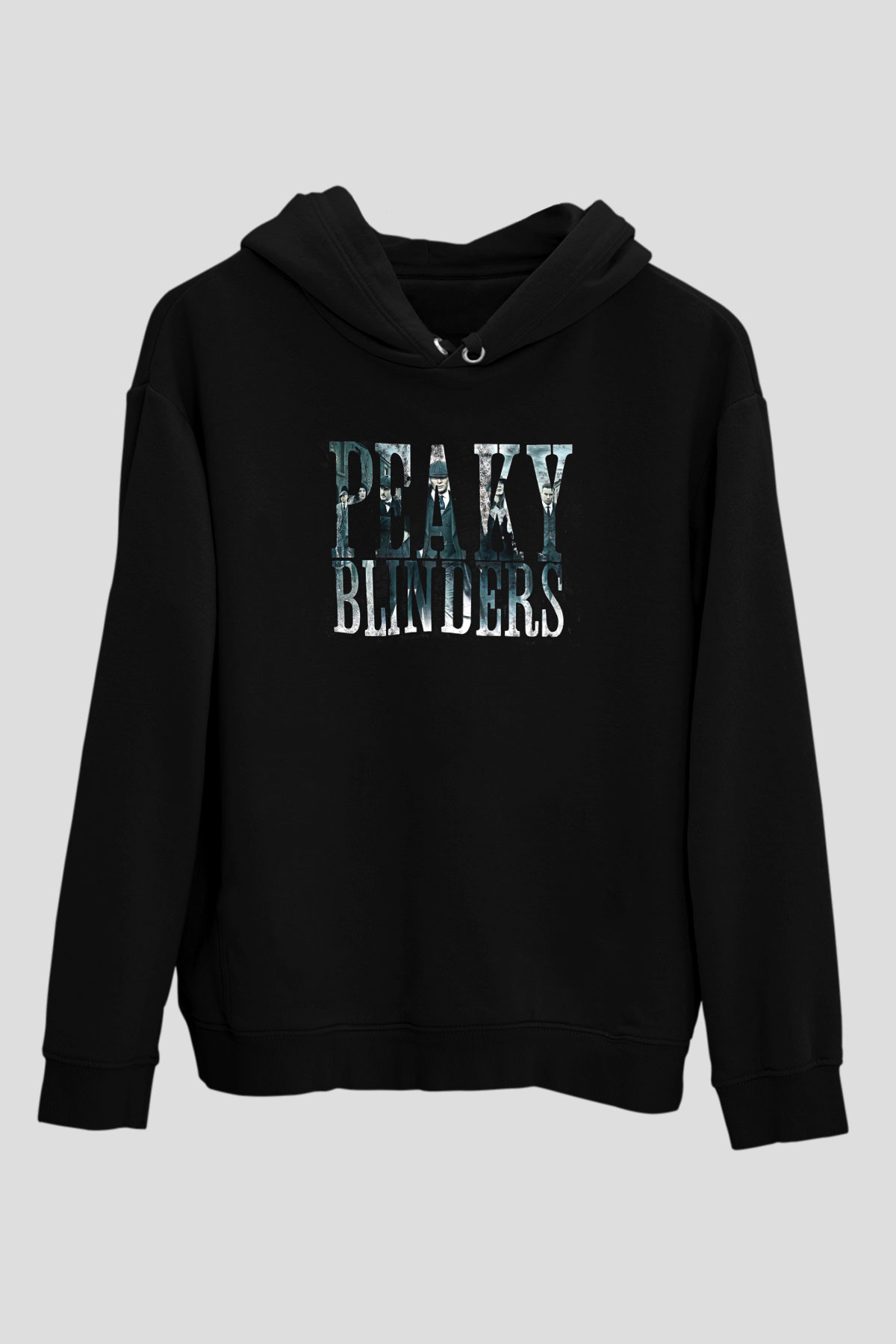 Peaky Blinders Baskılı Unisex Siyah Hoodie