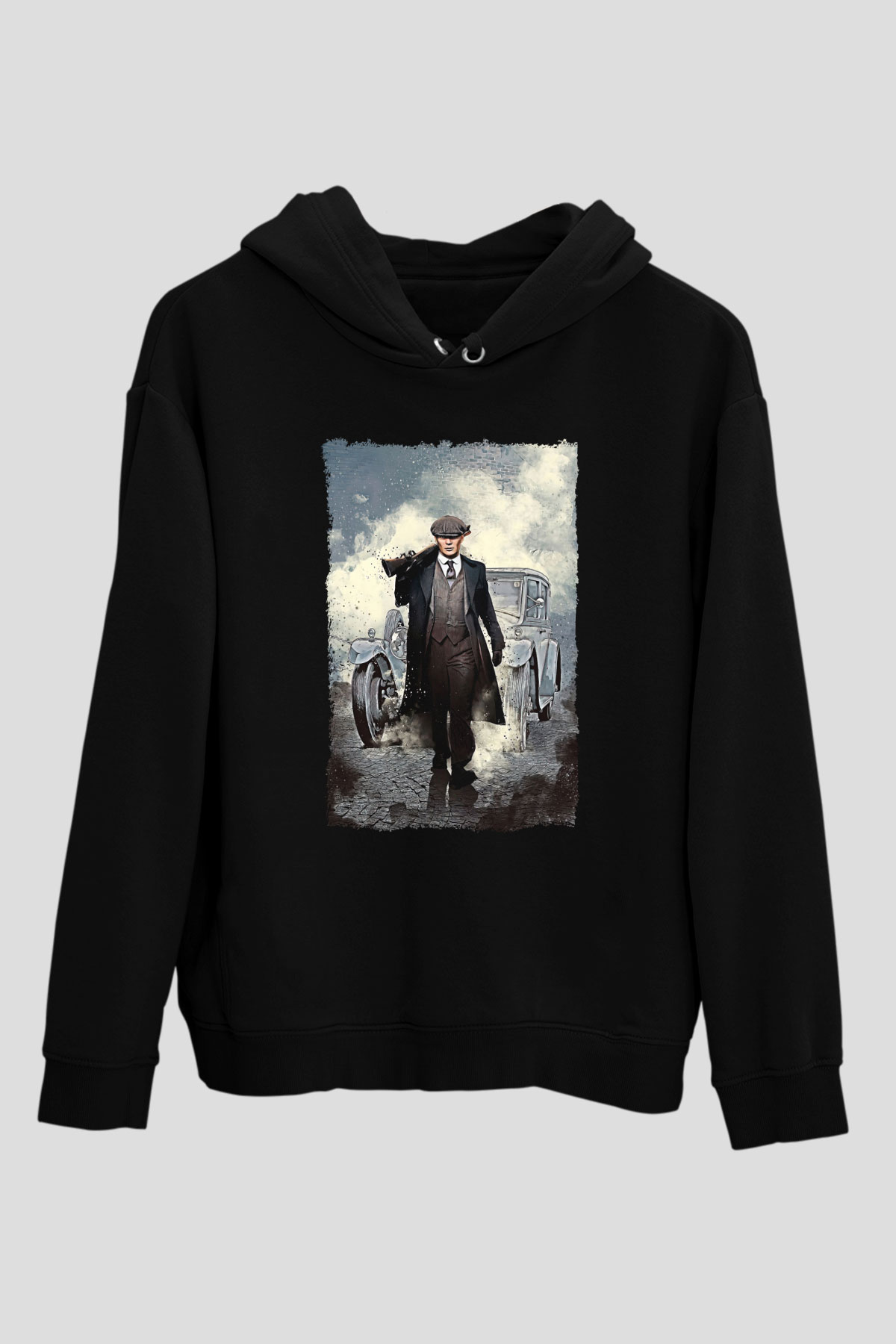 Peaky Blinders Baskılı Unisex Siyah Hoodie