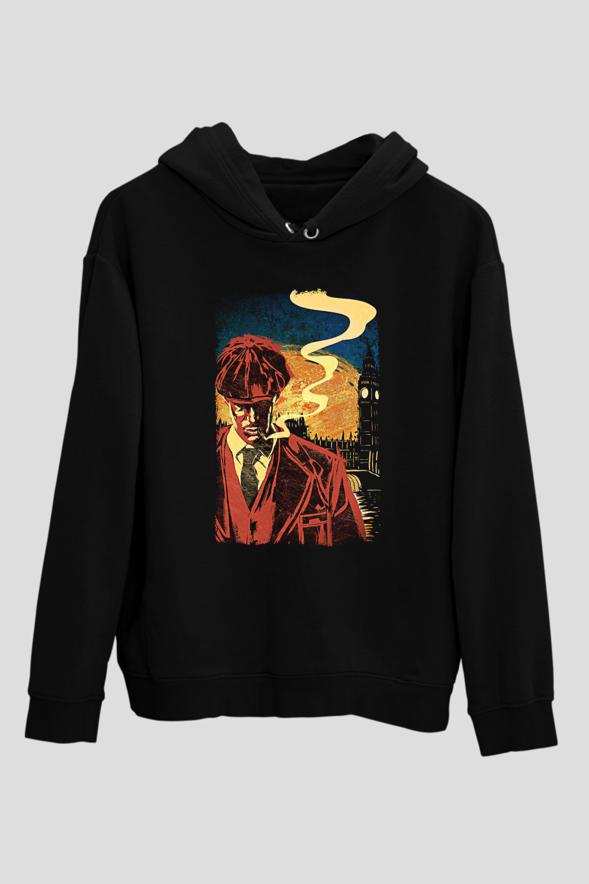 Peaky Blinders Baskılı Unisex Siyah Hoodie