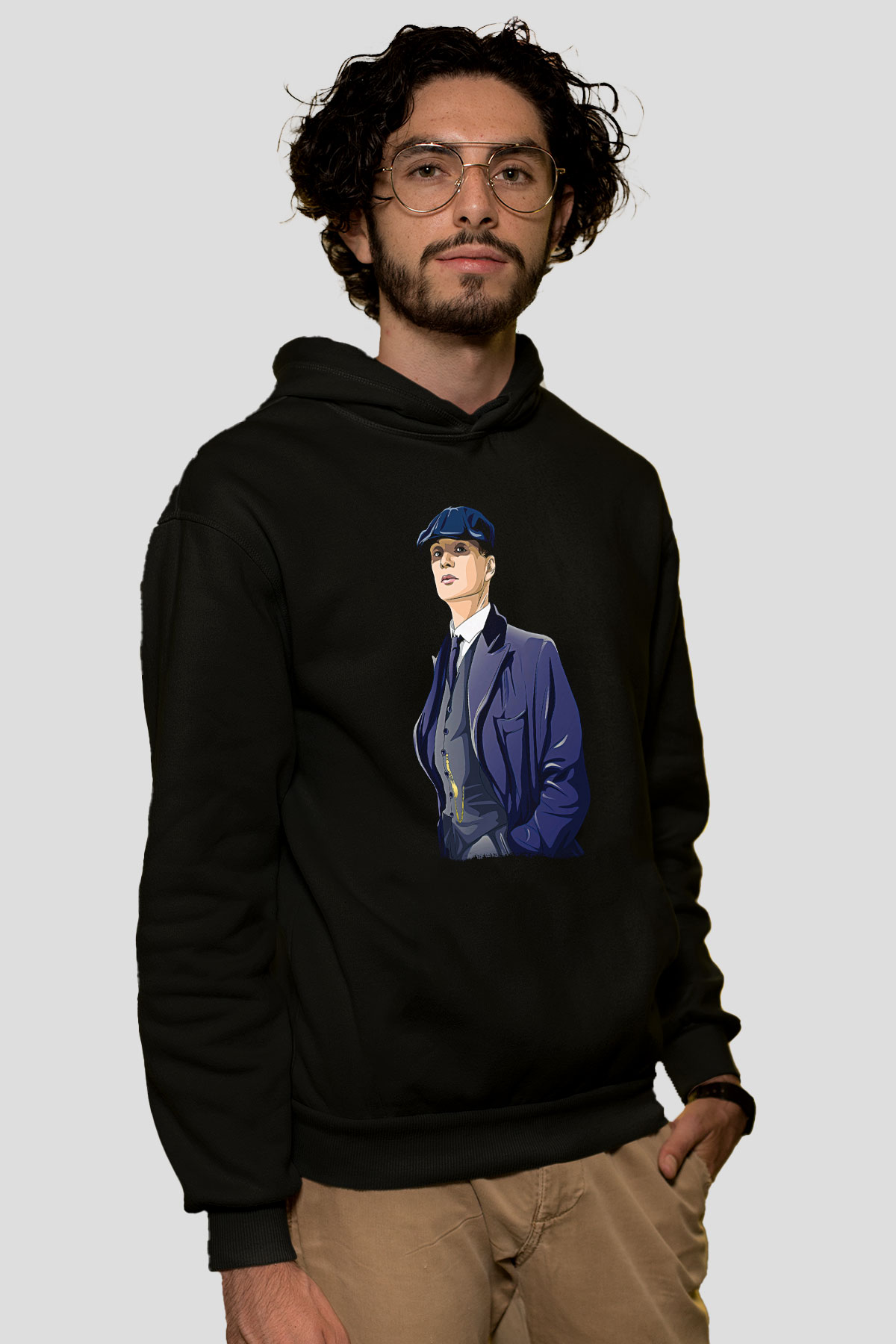 Peaky Blinders Baskılı Unisex Siyah Hoodie