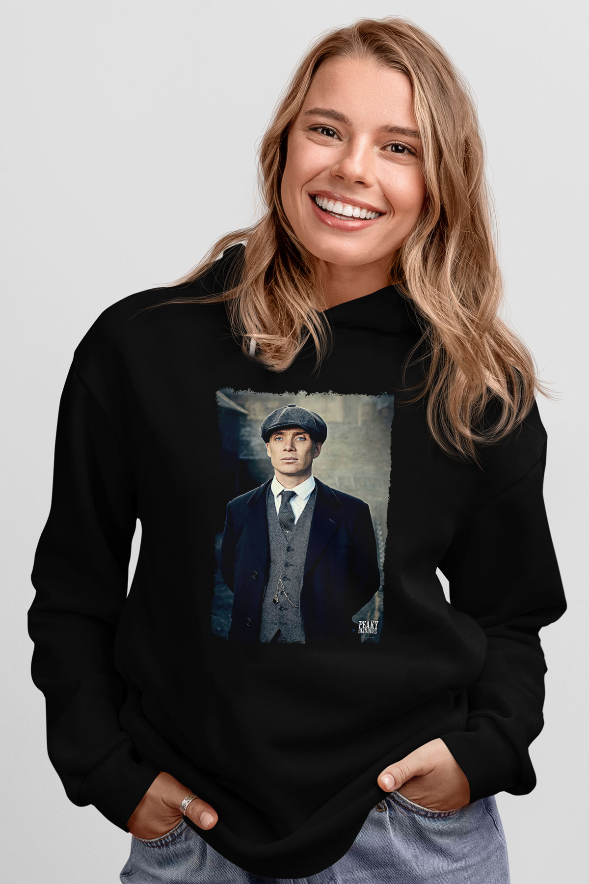 Peaky Blinders Baskılı Unisex Siyah Hoodie
