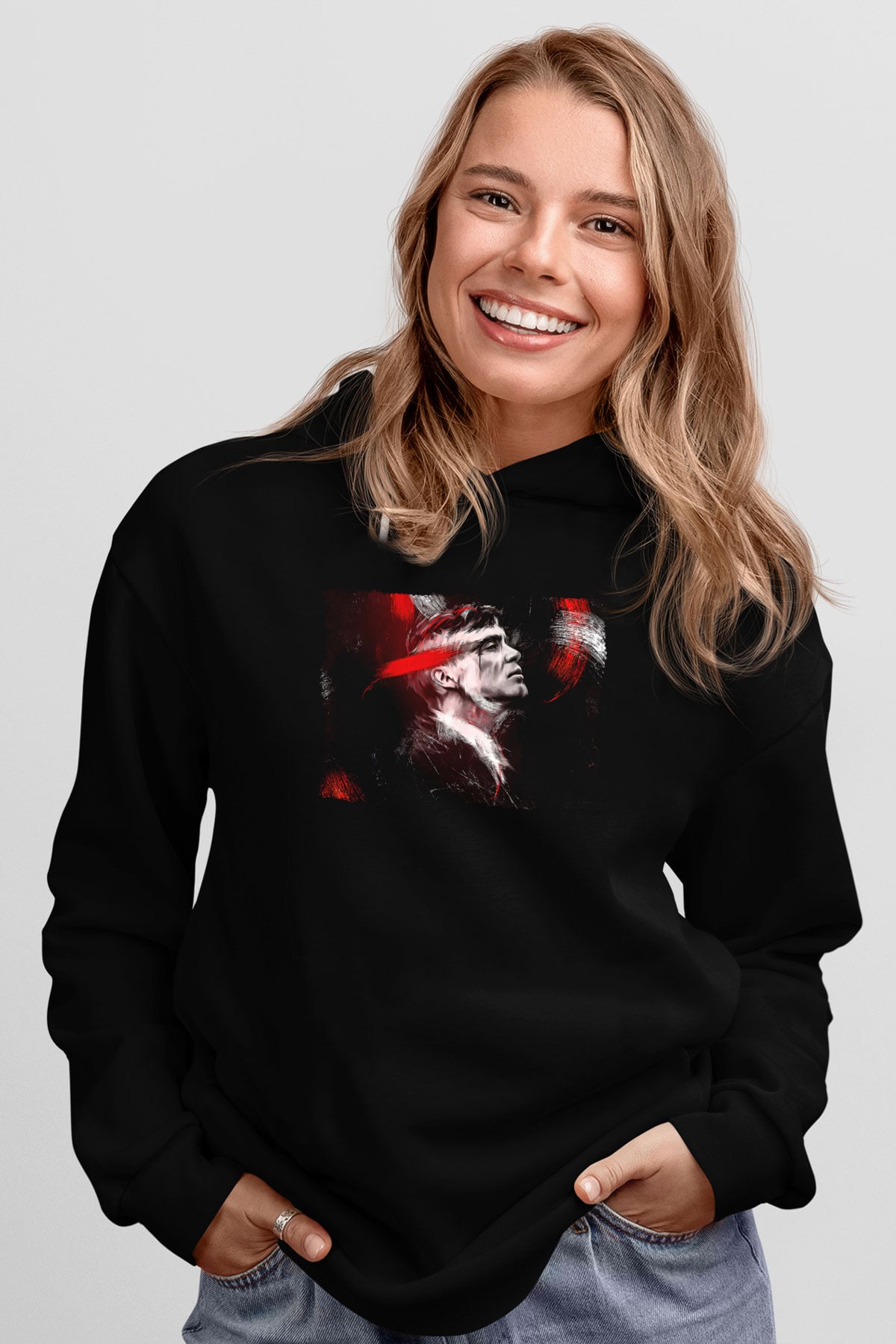 Peaky Blinders Baskılı Unisex Siyah Hoodie