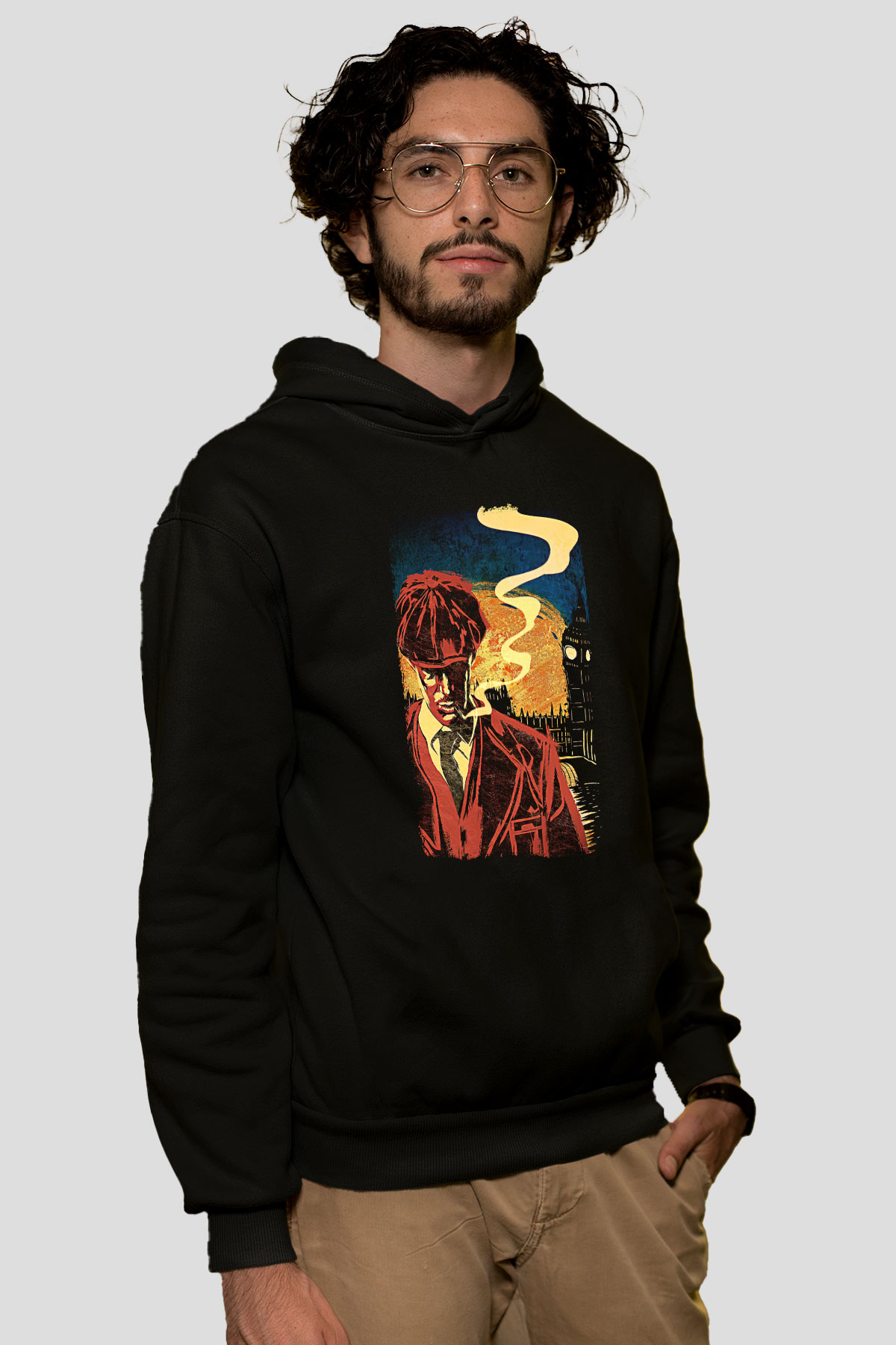 Peaky Blinders Baskılı Unisex Siyah Hoodie