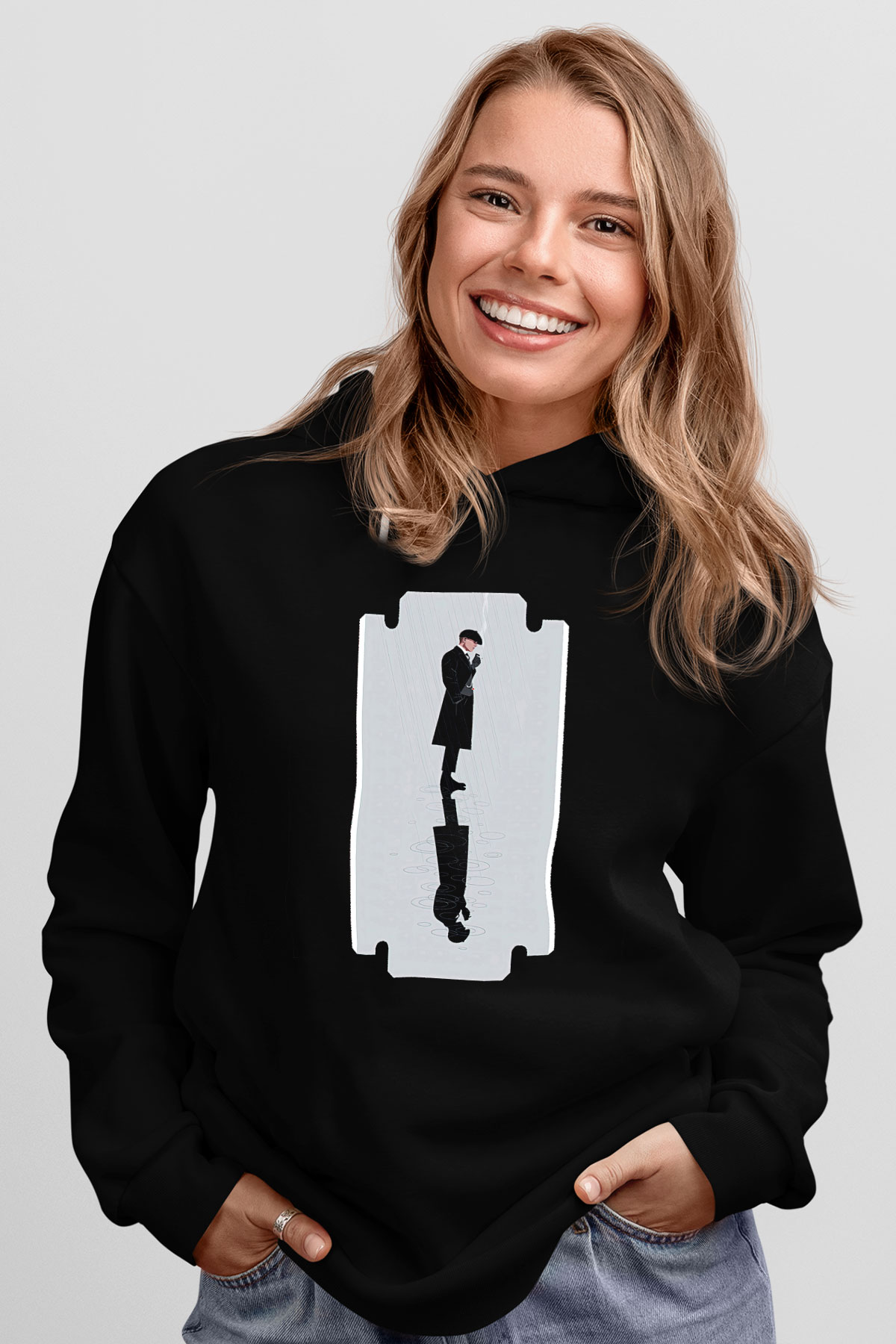 Peaky Blinders Baskılı Unisex Siyah Hoodie