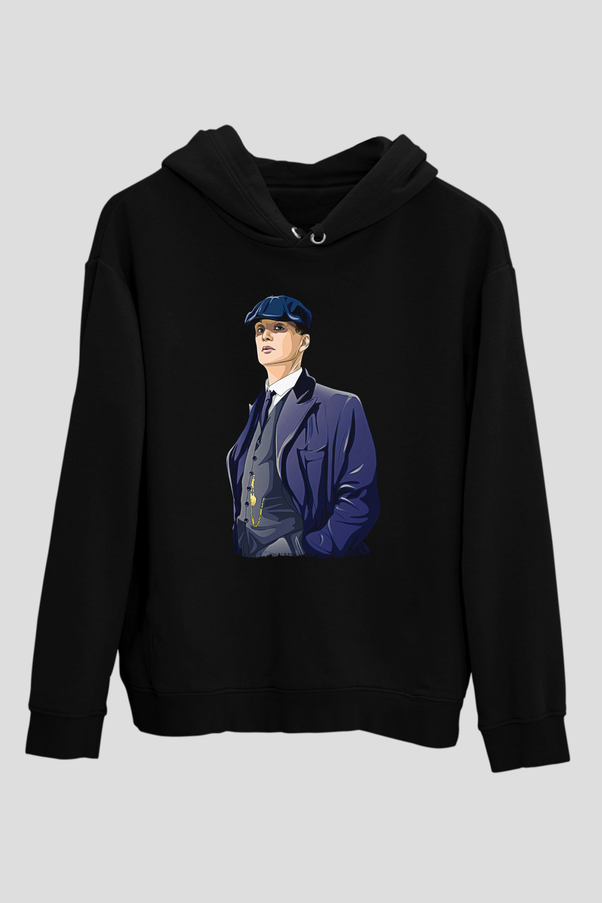 Peaky Blinders Baskılı Unisex Siyah Hoodie