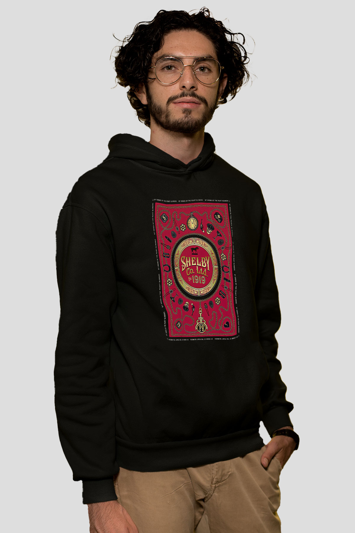 Peaky Blinders Baskılı Unisex Siyah Hoodie