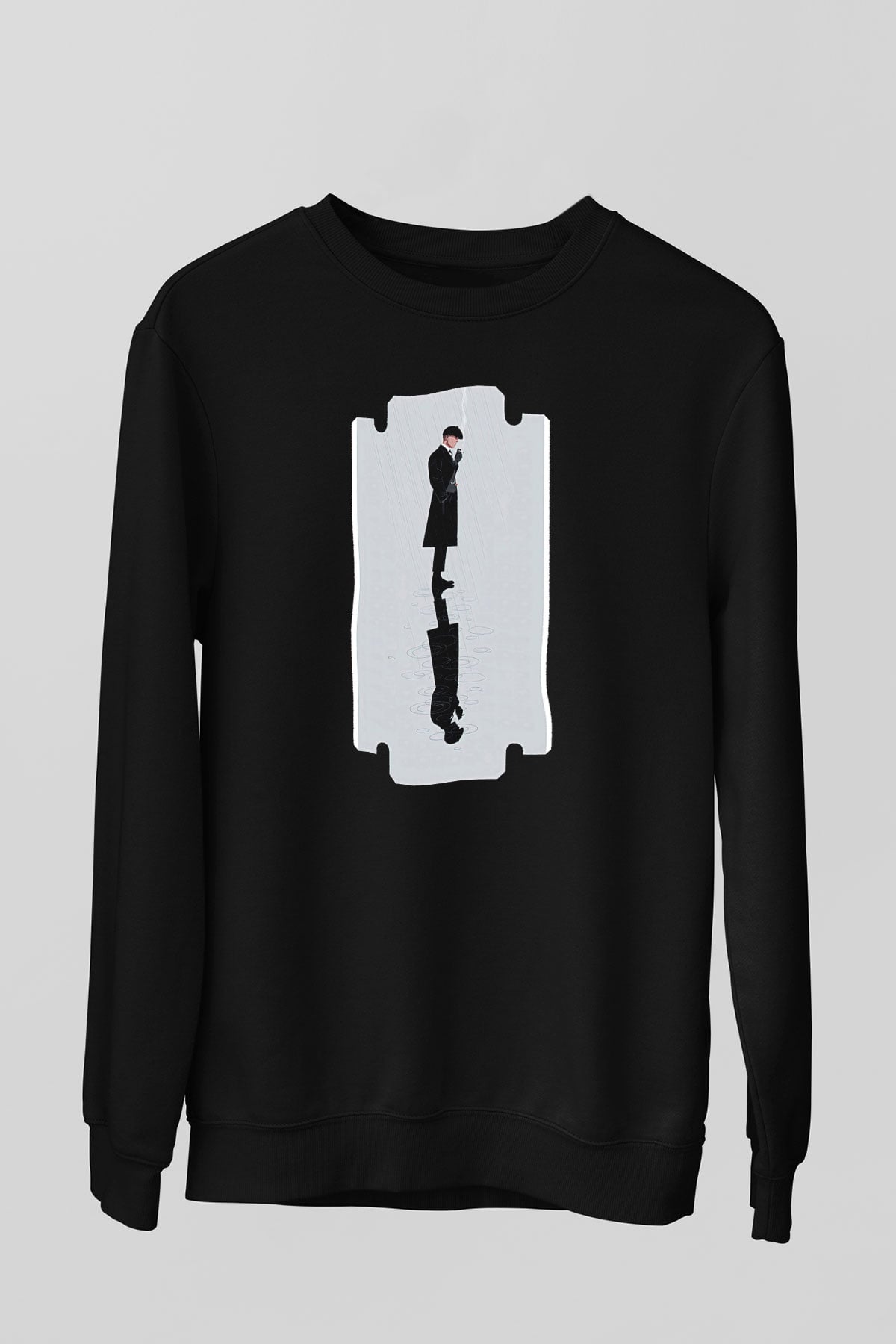 Peaky Blinders Baskılı Unisex Siyah Sweatshirt