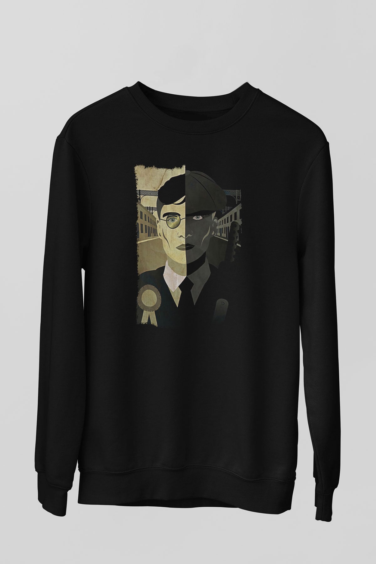Peaky Blinders Baskılı Unisex Siyah Sweatshirt