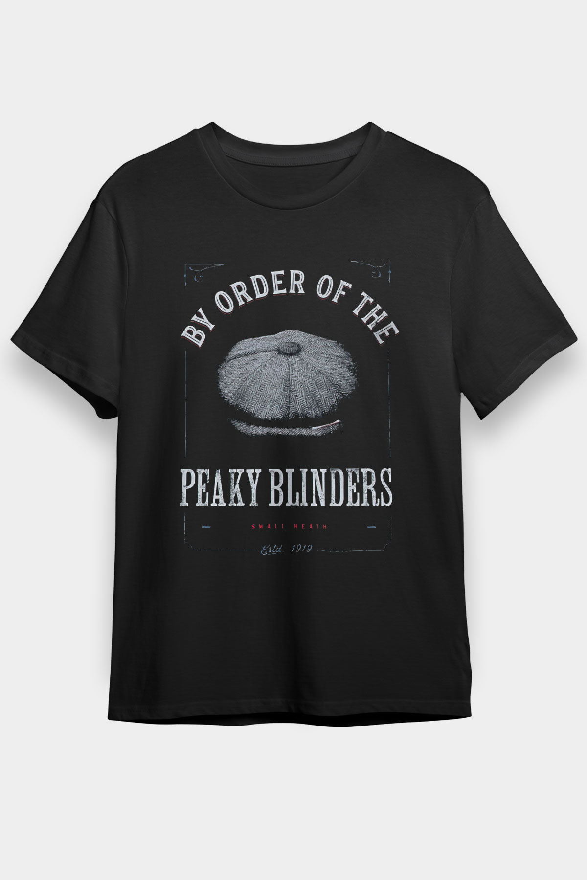 Peaky Blinders Baskılı Unisex Siyah Tişört - Tshirt