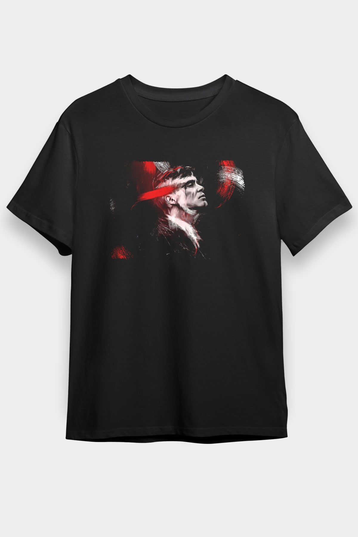 Peaky Blinders Baskılı Unisex Siyah Tişört - Tshirt