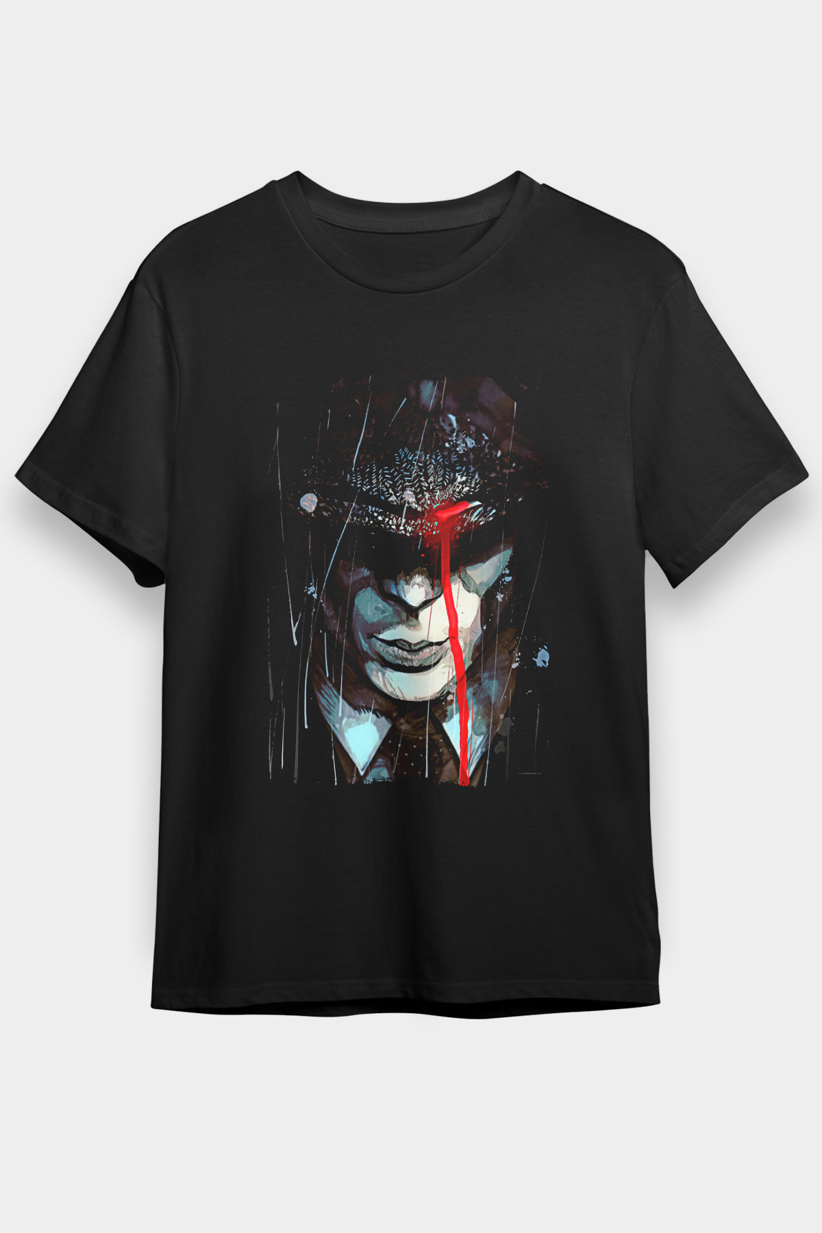 Peaky Blinders Baskılı Unisex Siyah Tişört - Tshirt