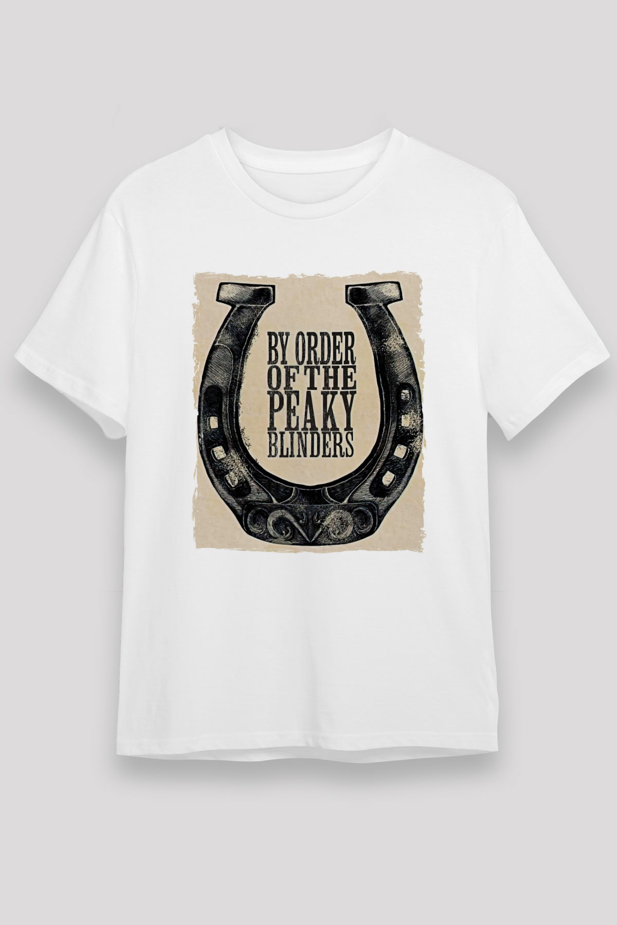 Peaky Blinders Unisex Baskılı Beyaz Tişört - Tshirt