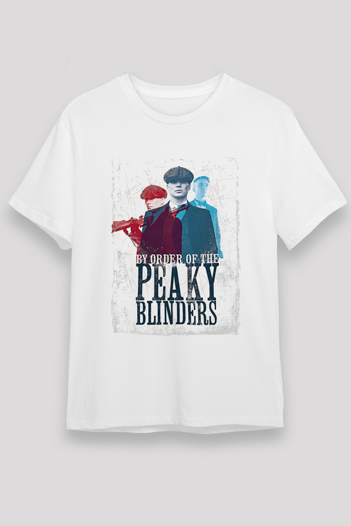 Peaky Blinders Unisex Baskılı Beyaz Tişört - Tshirt