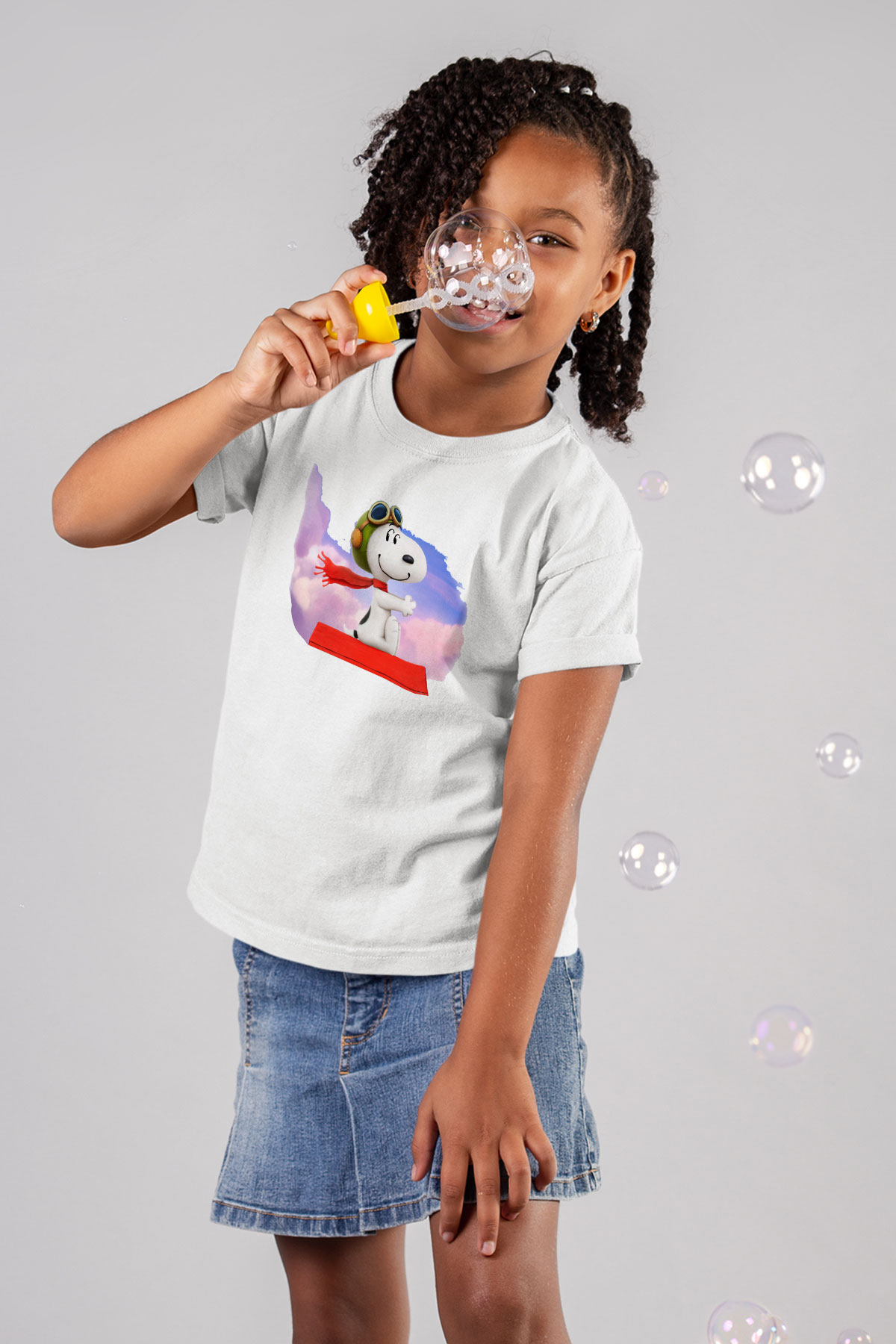 Peanuts Baskılı Beyaz Unisex Çocuk Tişört