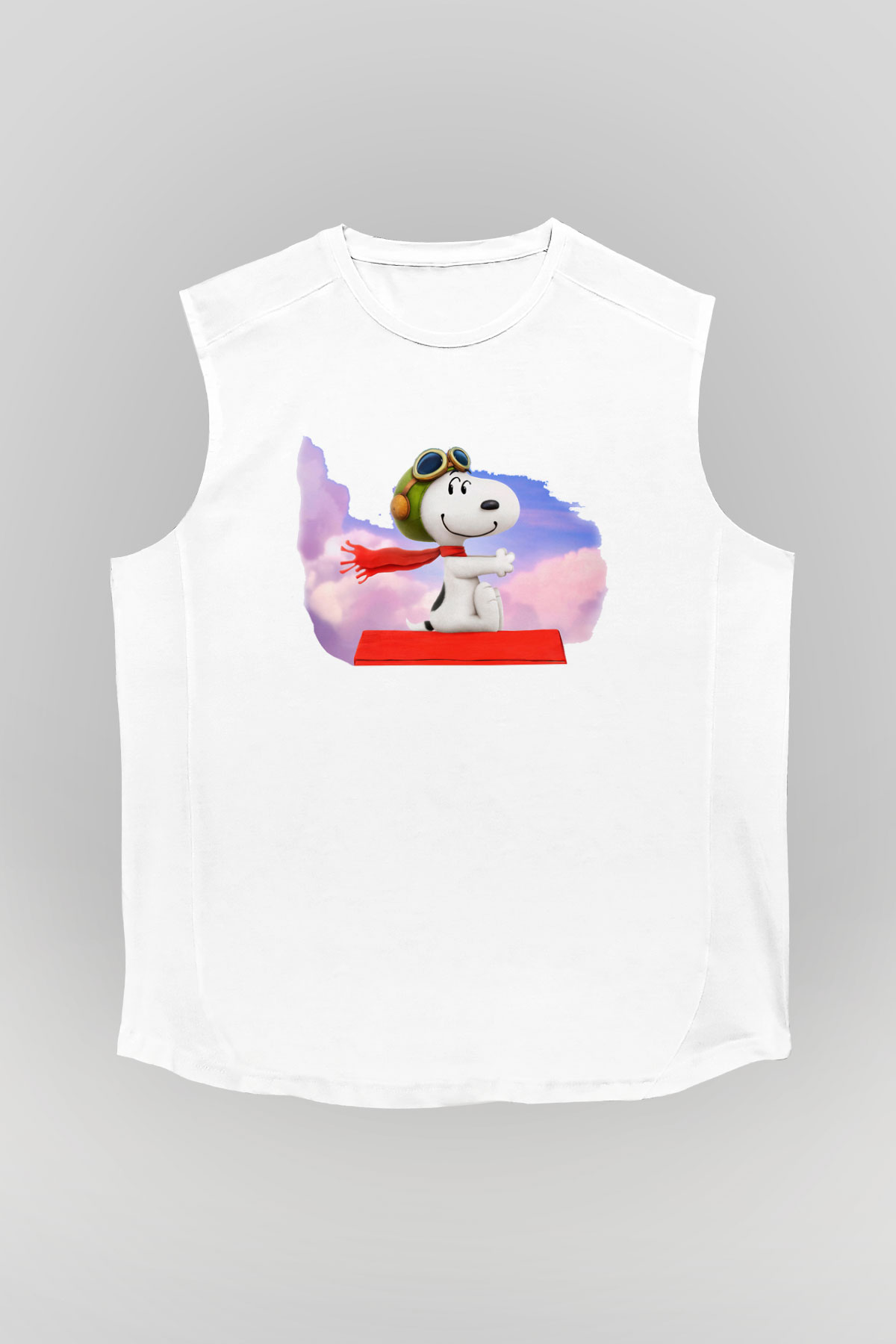 Peanuts Beyaz Unisex Kolsuz Tişört