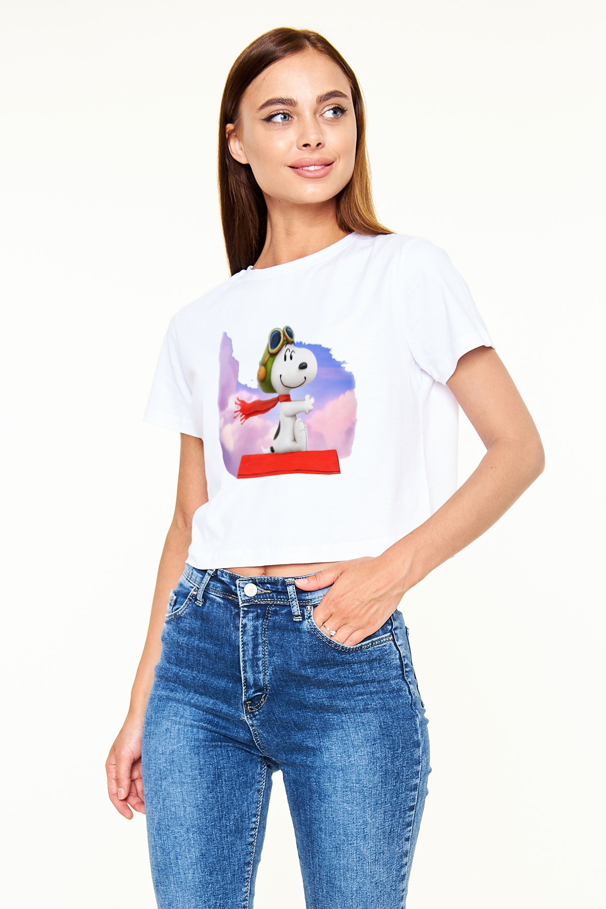 Peanuts Beyaz Unisex Oversize Tişört