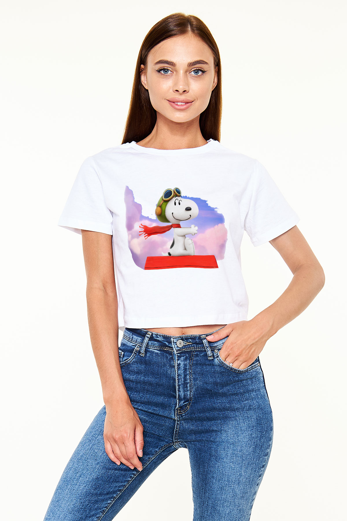Peanuts Beyaz Unisex Oversize Tişört