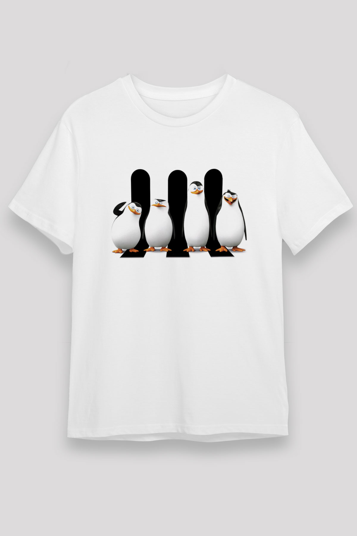Penguen Beyaz Unisex Tişört T-Shirt - TişörtFabrikası