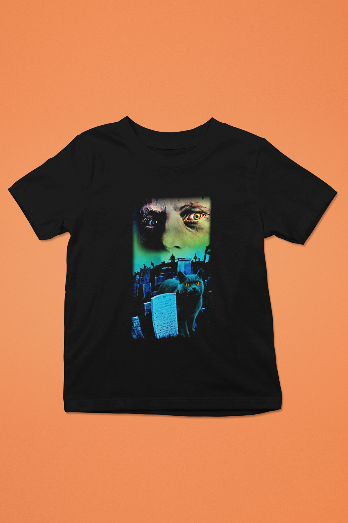 Pet Sematary Baskılı Siyah Unisex Çocuk Tişört