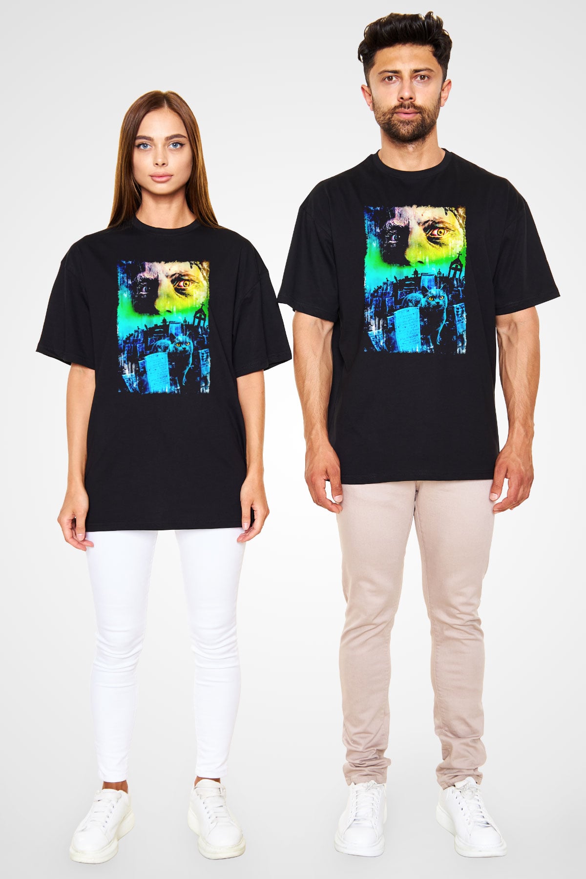 Pet Sematary Siyah Oversize Tişört