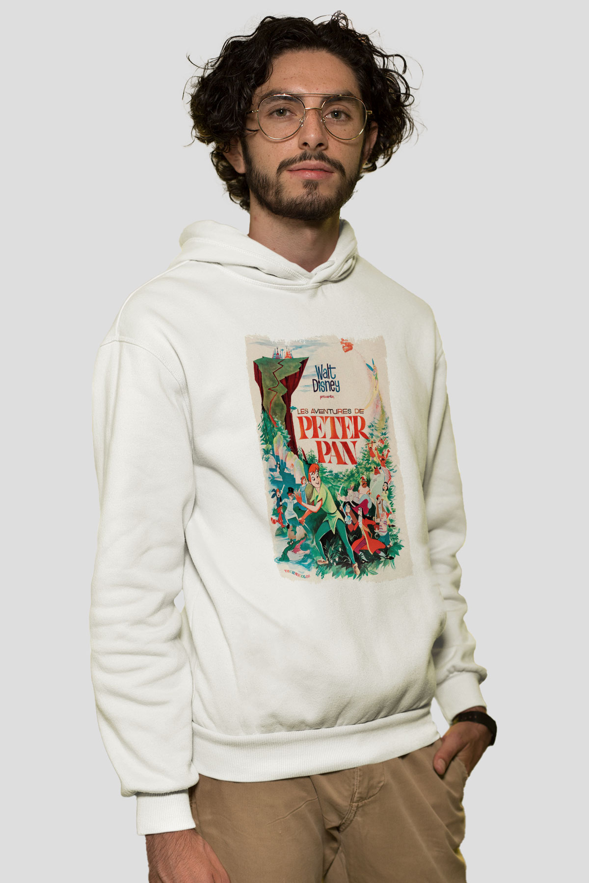 Peter Pan Beyaz Unisex Hoodie