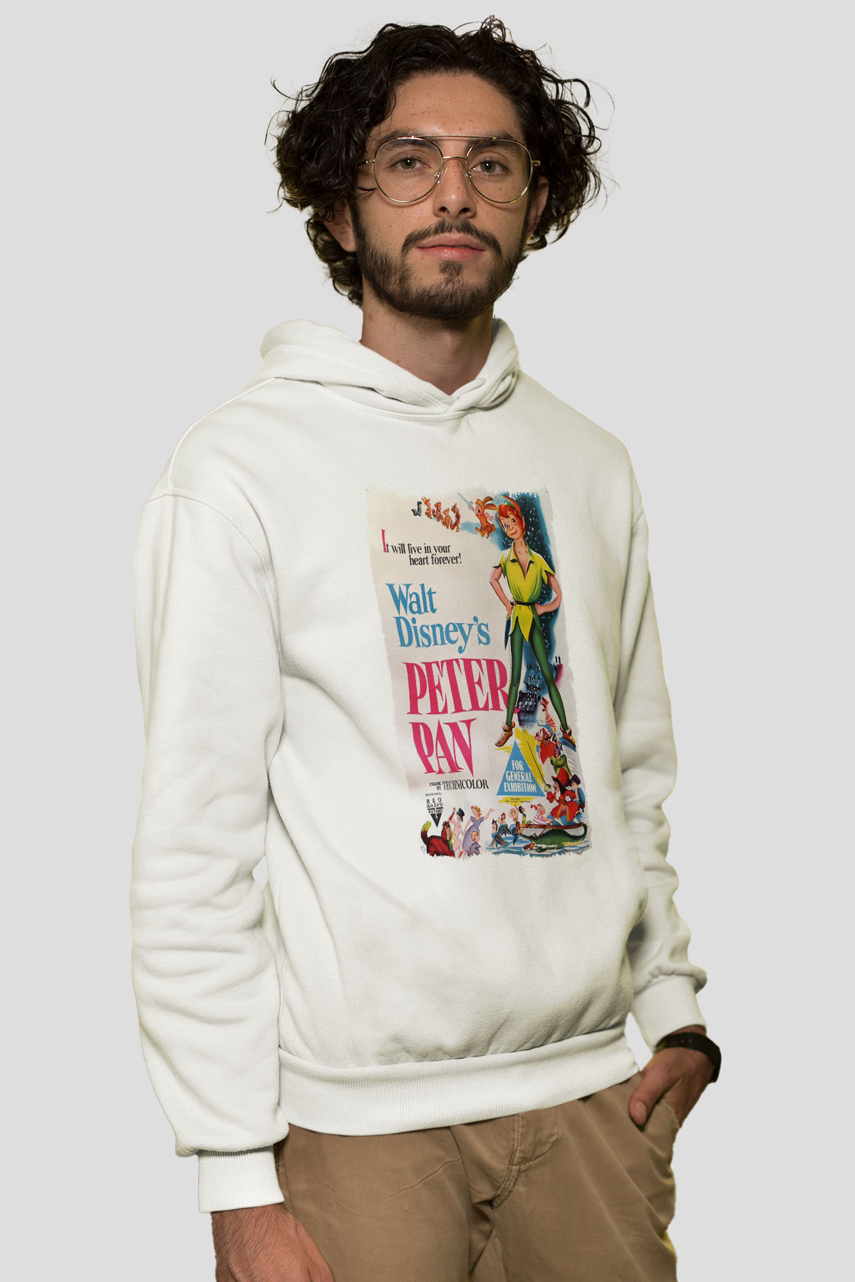 Peter Pan Beyaz Unisex Hoodie