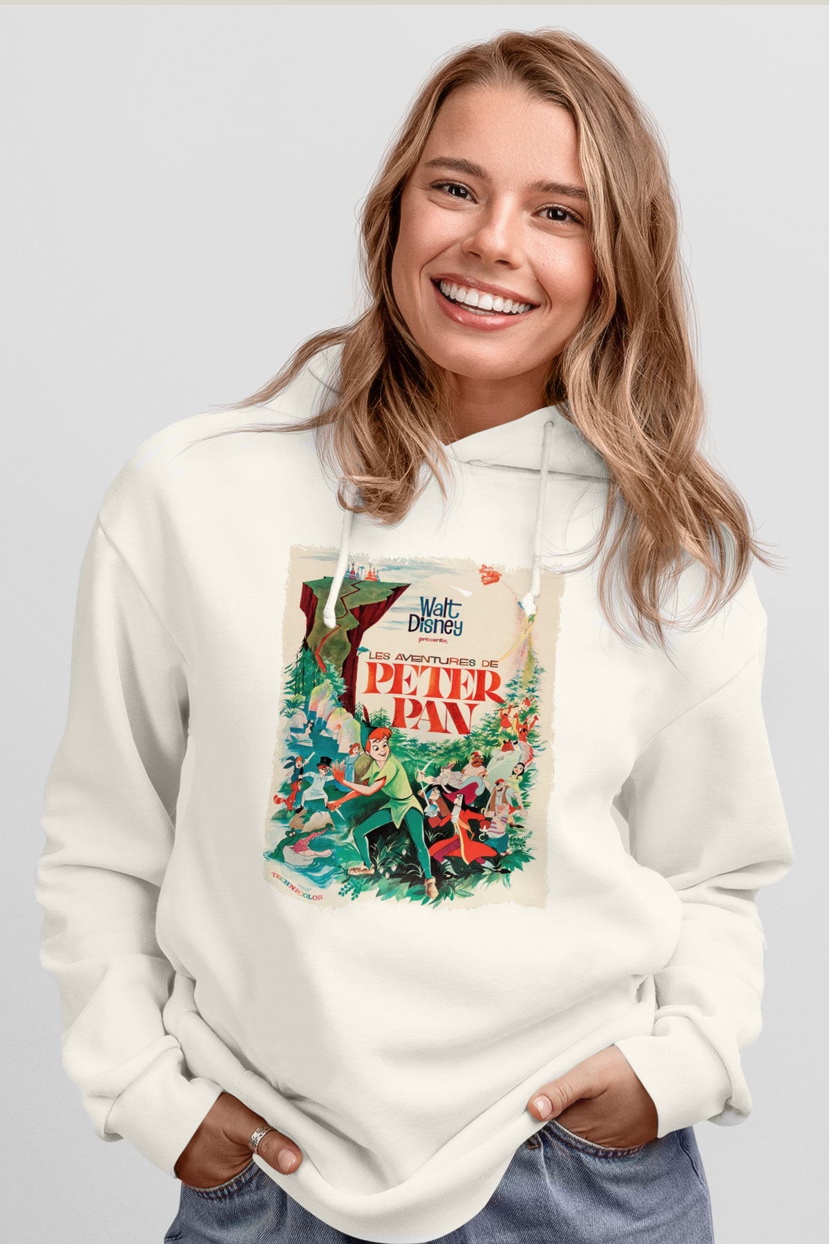 Peter Pan Beyaz Unisex Hoodie