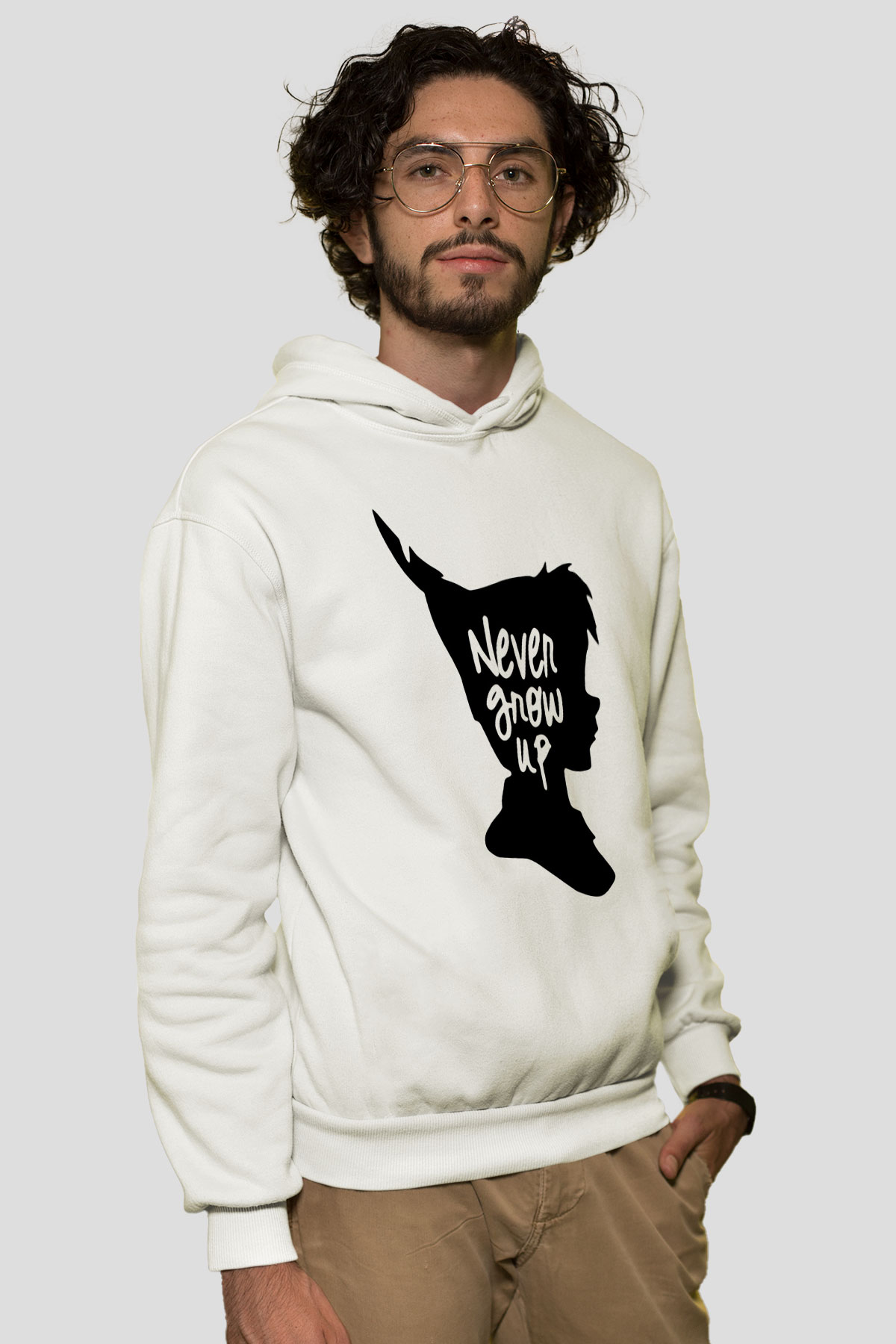 Peter Pan Beyaz Unisex Hoodie