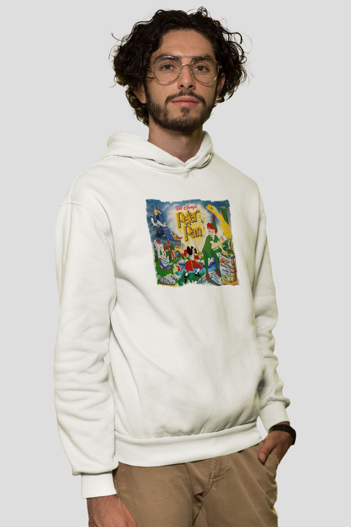 Peter Pan Beyaz Unisex Hoodie