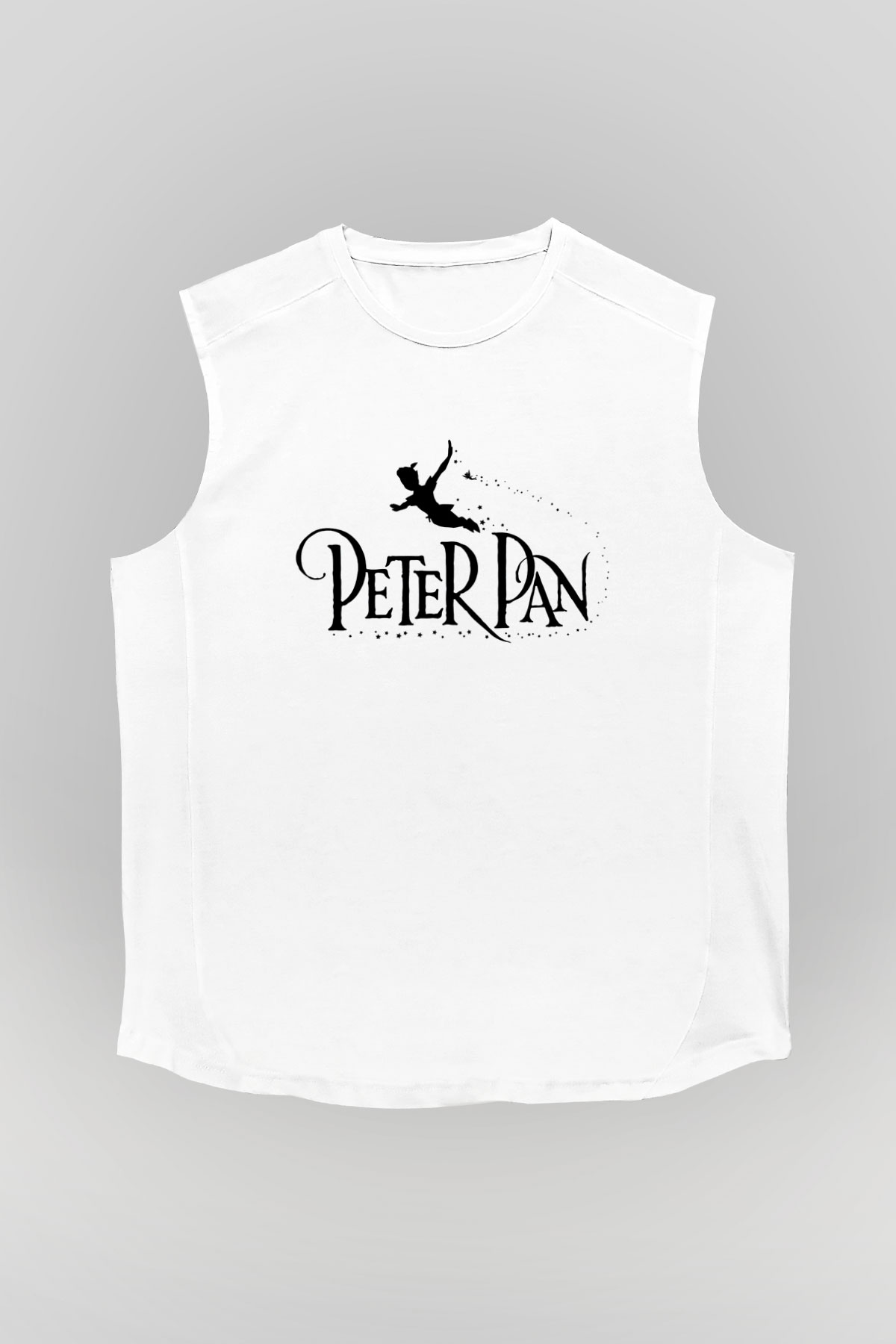 Peter Pan Beyaz Unisex Kolsuz Tişört