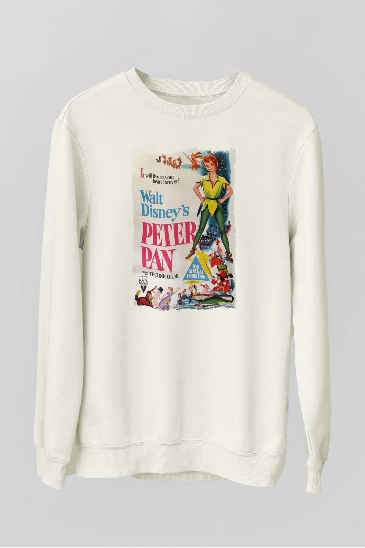 Peter Pan Beyaz Unisex Sweatshirt