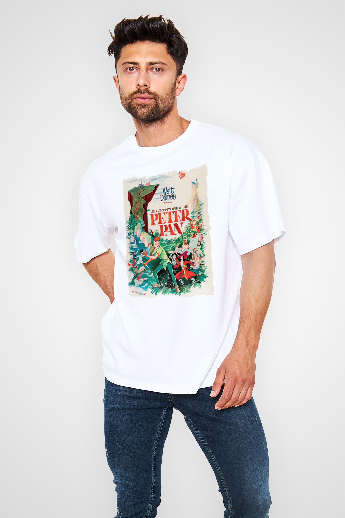 Peter Pan Beyaz Oversize Tişört Oversize T-shirt