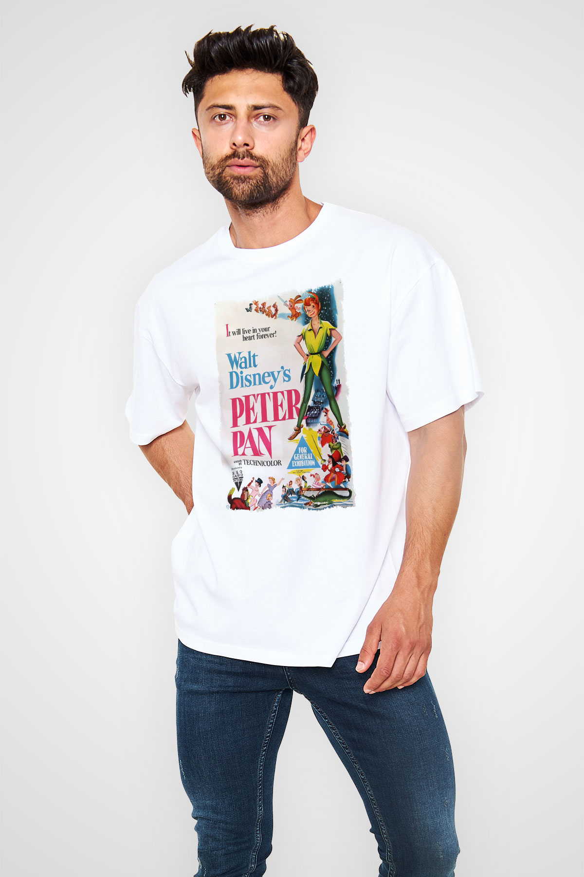 Peter Pan Beyaz Oversize Tişört Oversize T-shirt