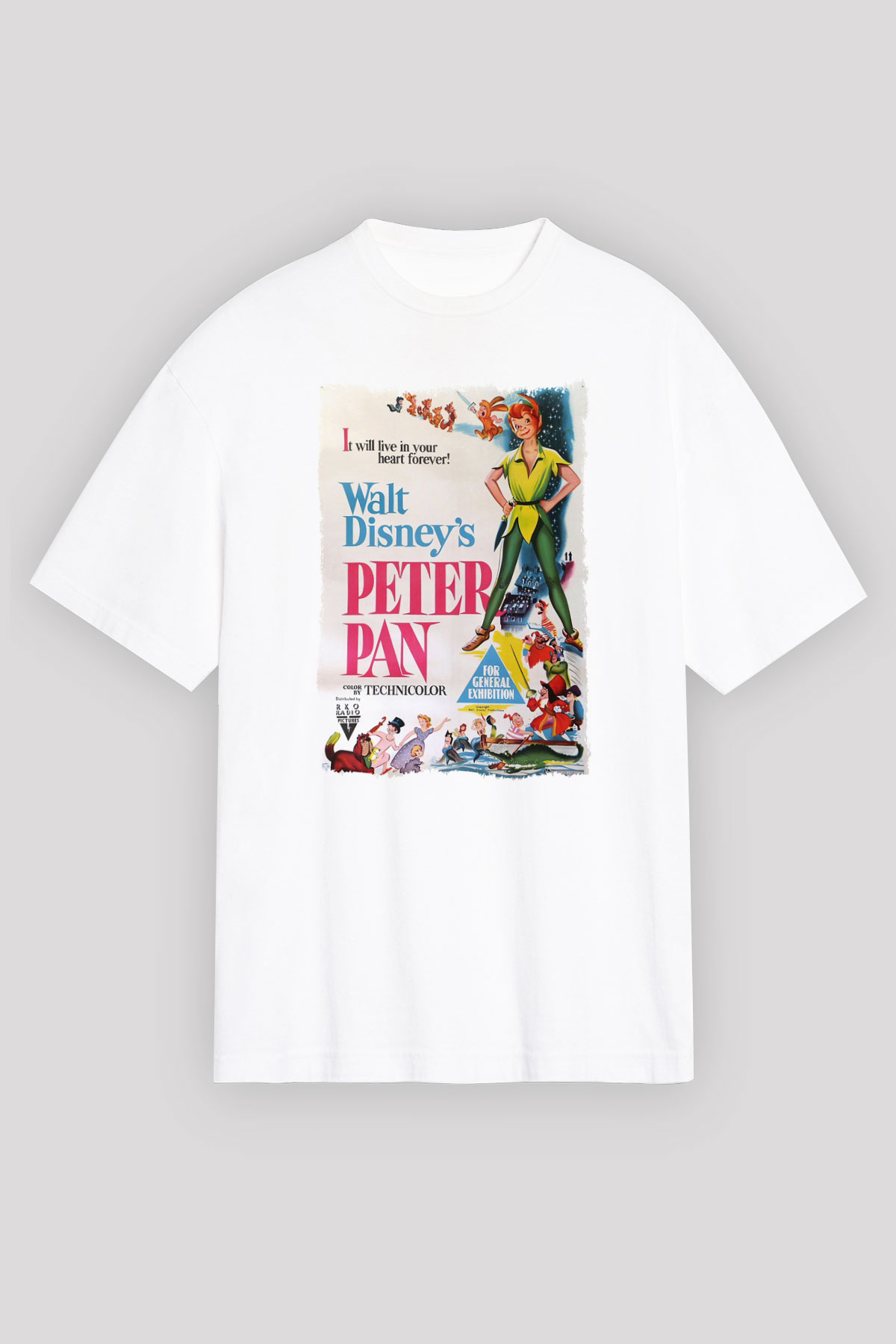 Peter Pan Beyaz Oversize Tişört Oversize T-shirt