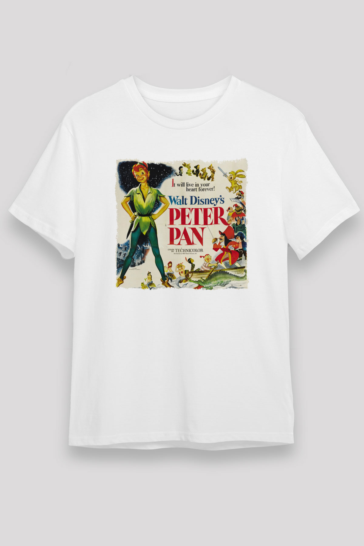 Peter Pan Beyaz Unisex Tişört T-Shirt