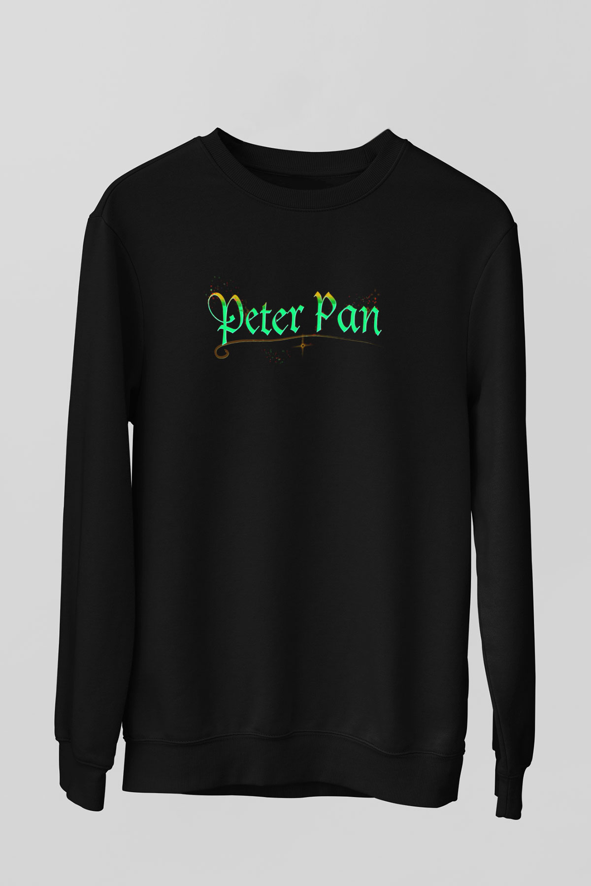 Peter Pan Siyah Unisex Sweatshirt
