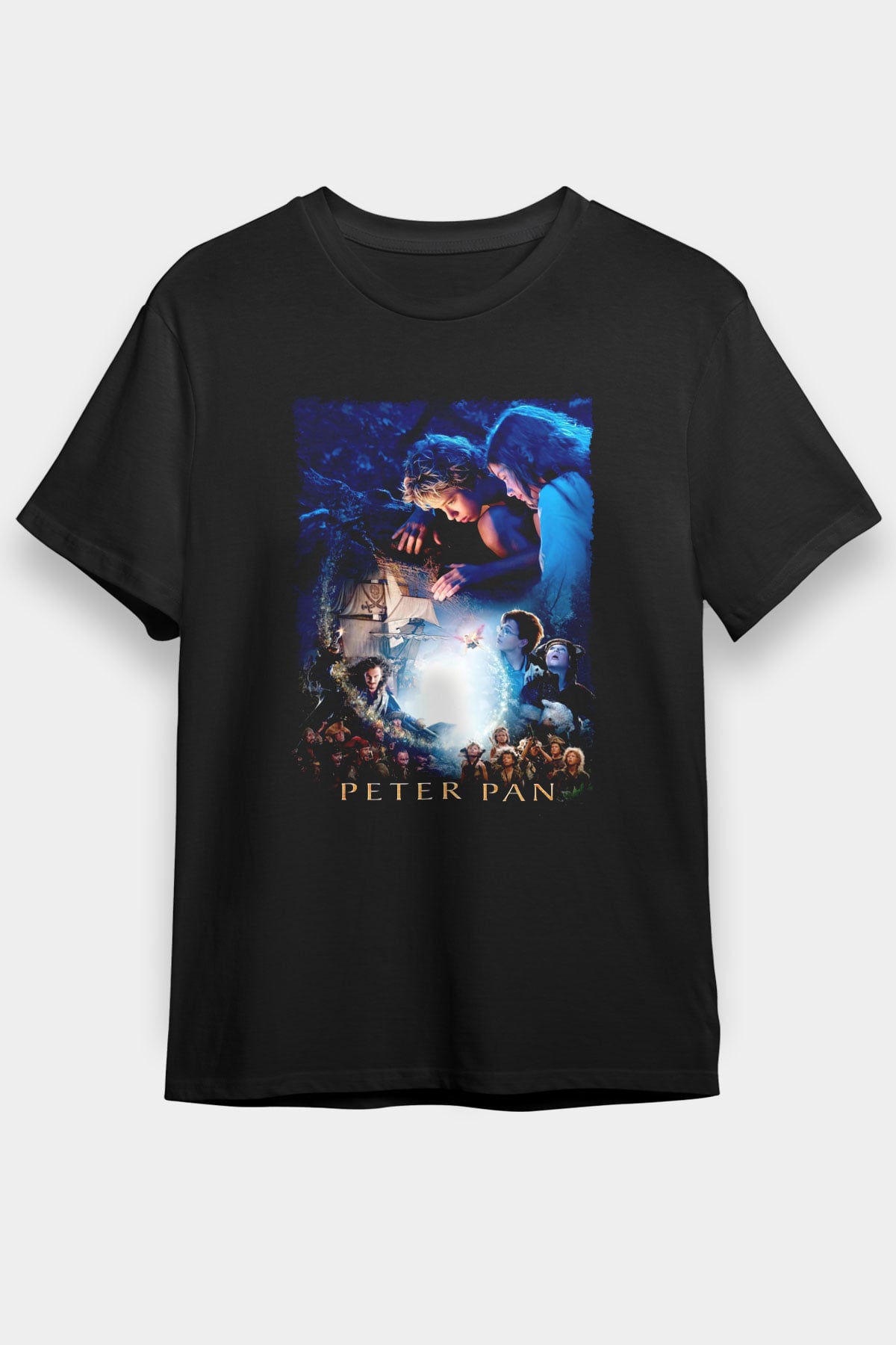 Peter Pan Siyah Unisex Tişört T-Shirt