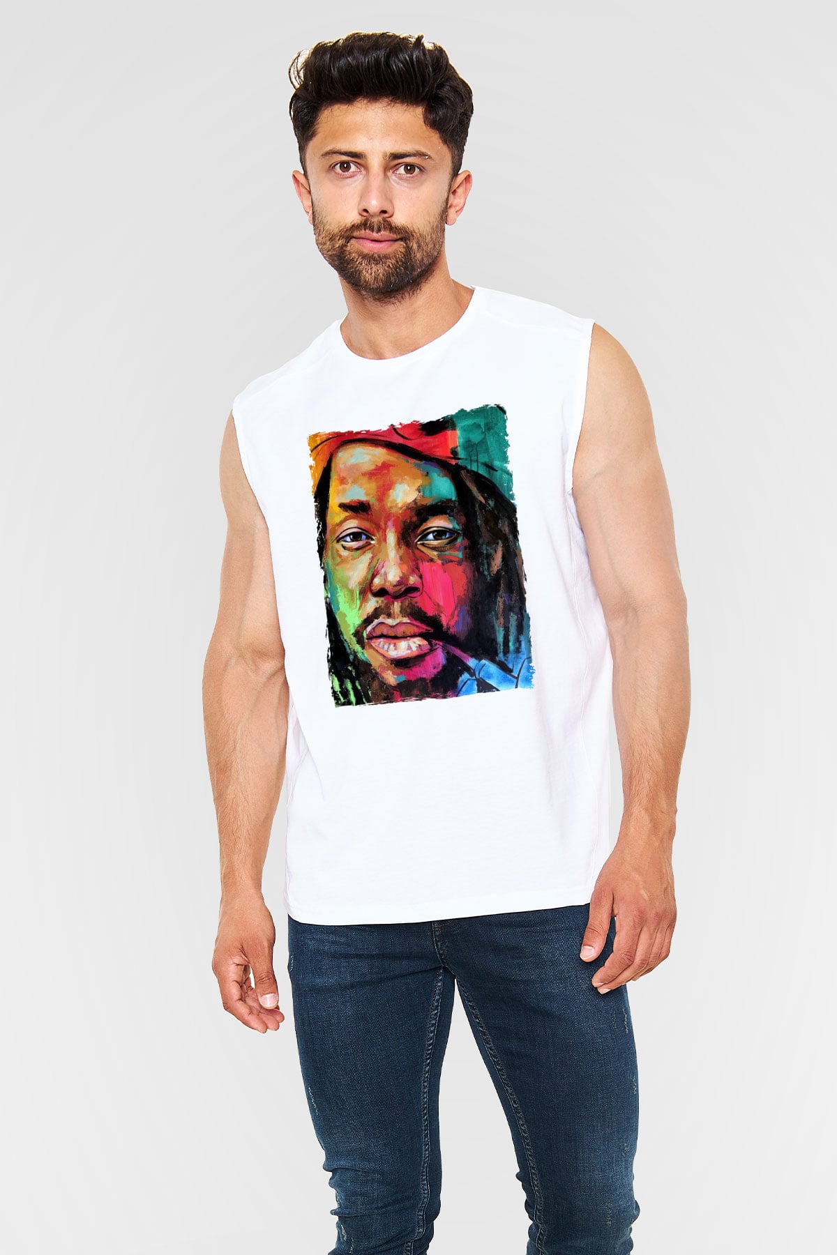 Peter Tosh Beyaz Unisex Kolsuz Tişört