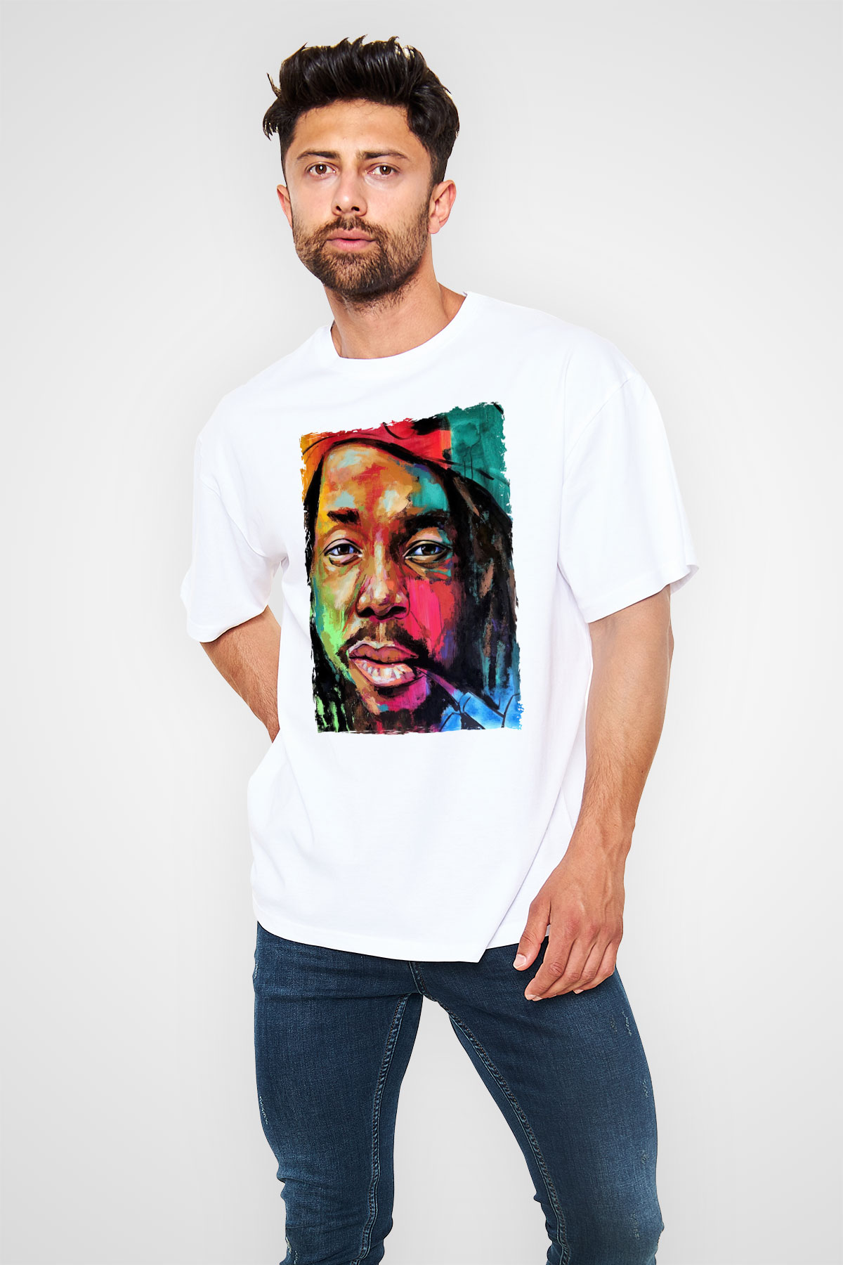 Peter Tosh Beyaz Unisex Tişört T-Shirt - TişörtFabrikası
