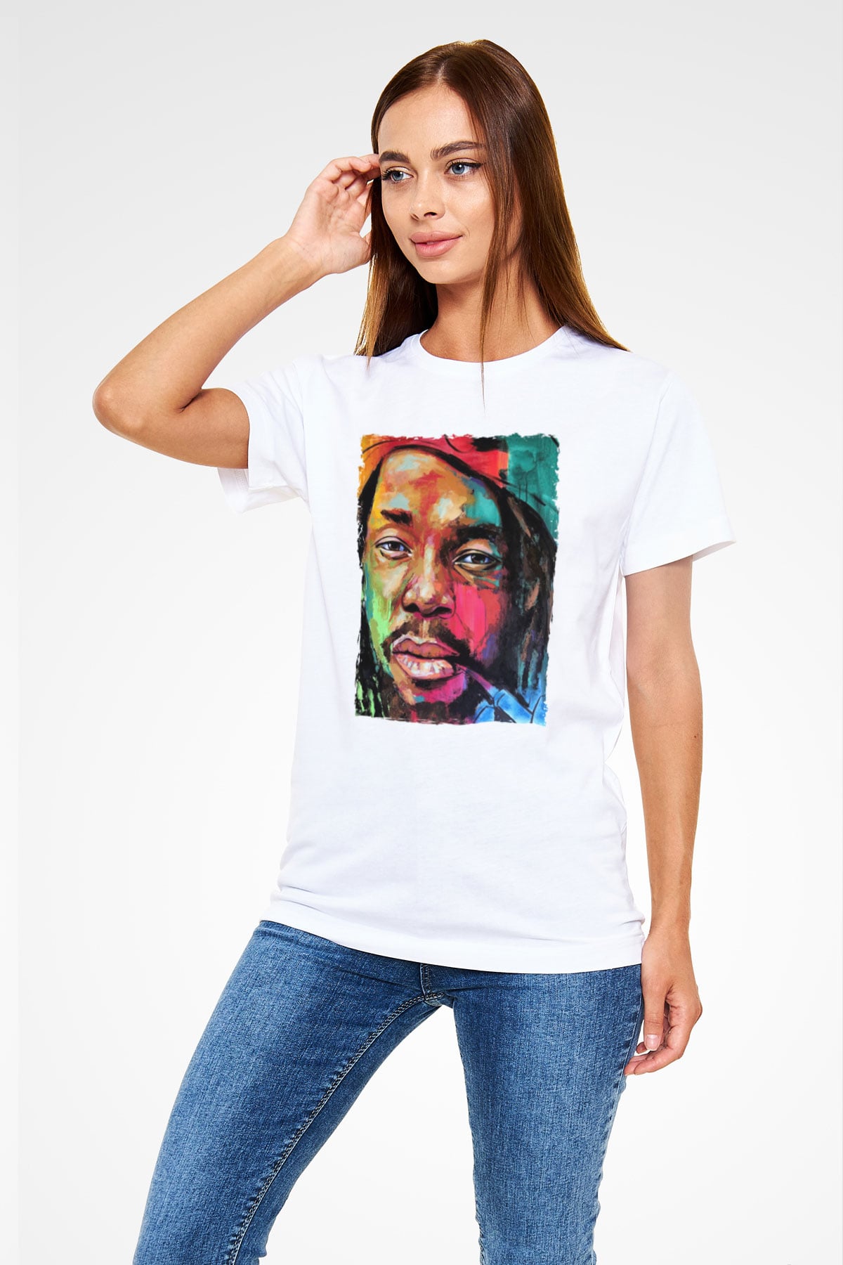 Peter Tosh Beyaz Unisex Tişört T-Shirt - TişörtFabrikası