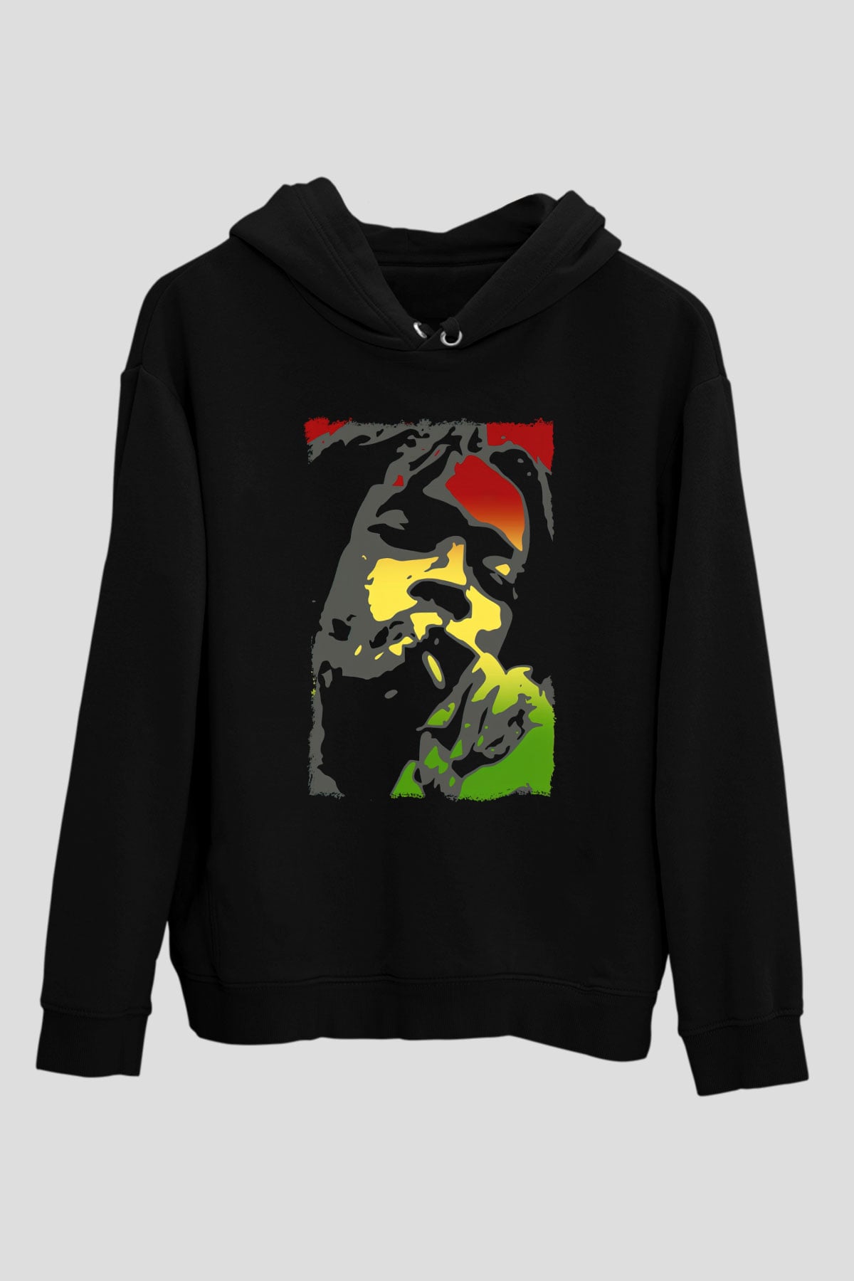 Peter Tosh Siyah Unisex Kapüşonlu Sweatshirt