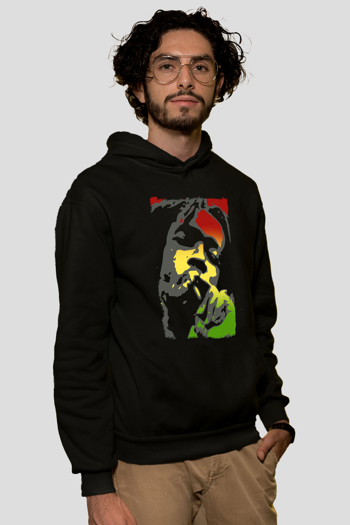 Peter Tosh Siyah Unisex Kapüşonlu Sweatshirt