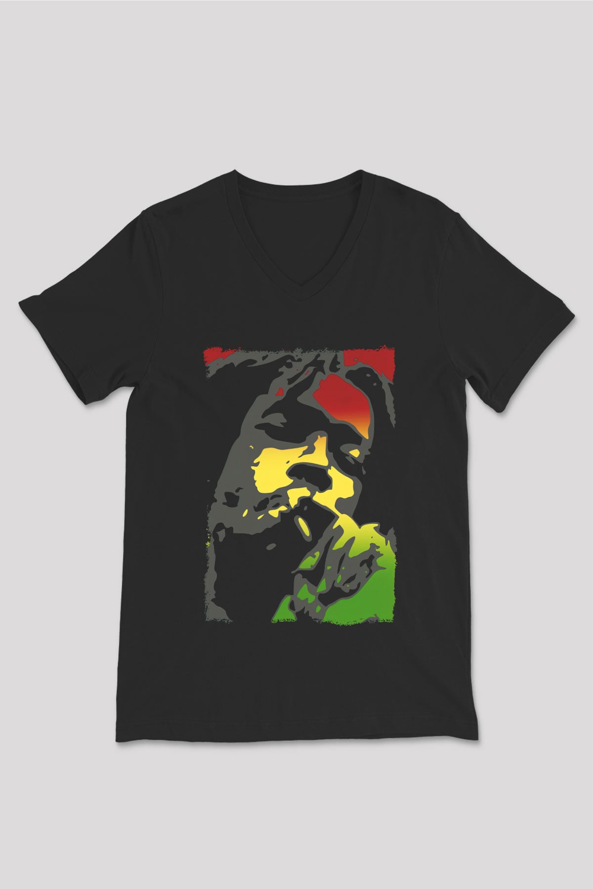 Peter Tosh Siyah Unisex V Yaka Tişört