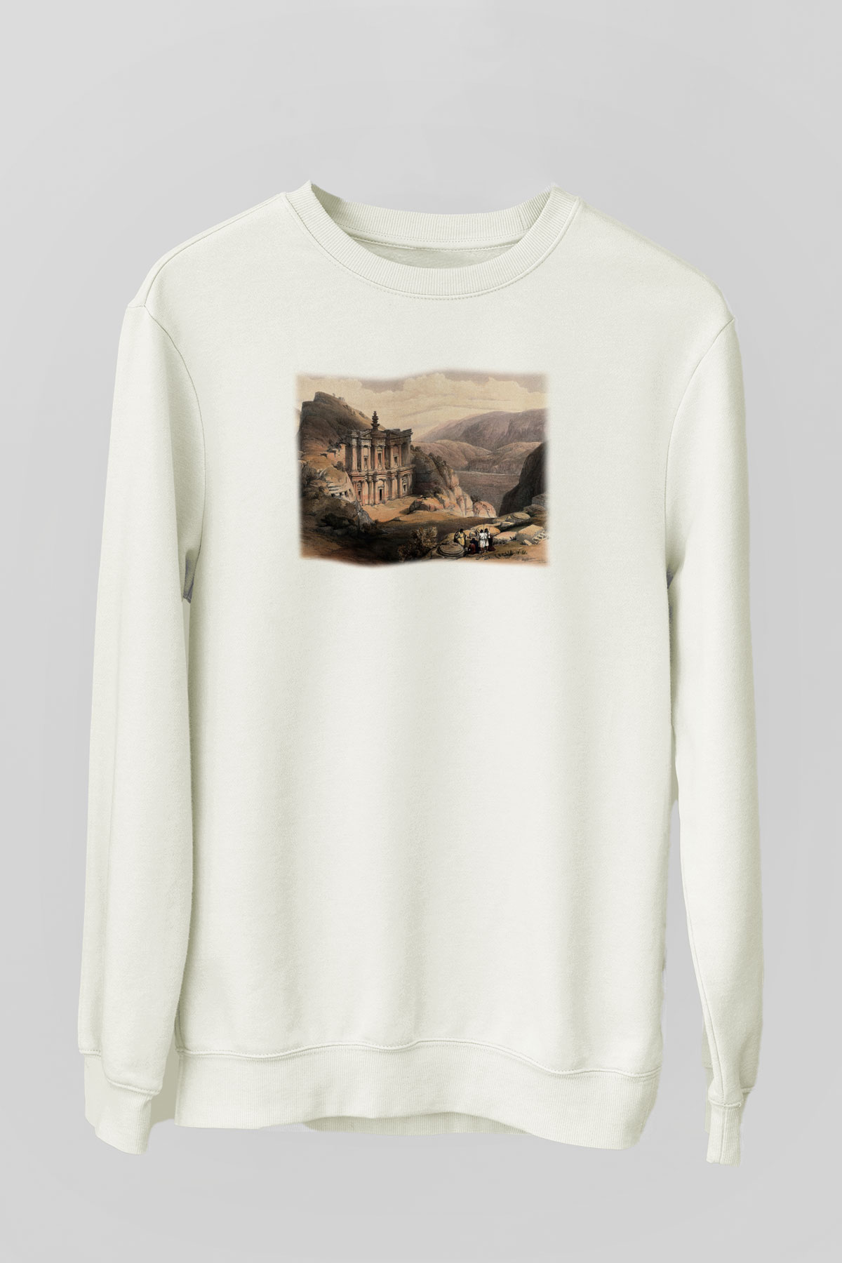 Petra Beyaz Unisex Sweatshirt