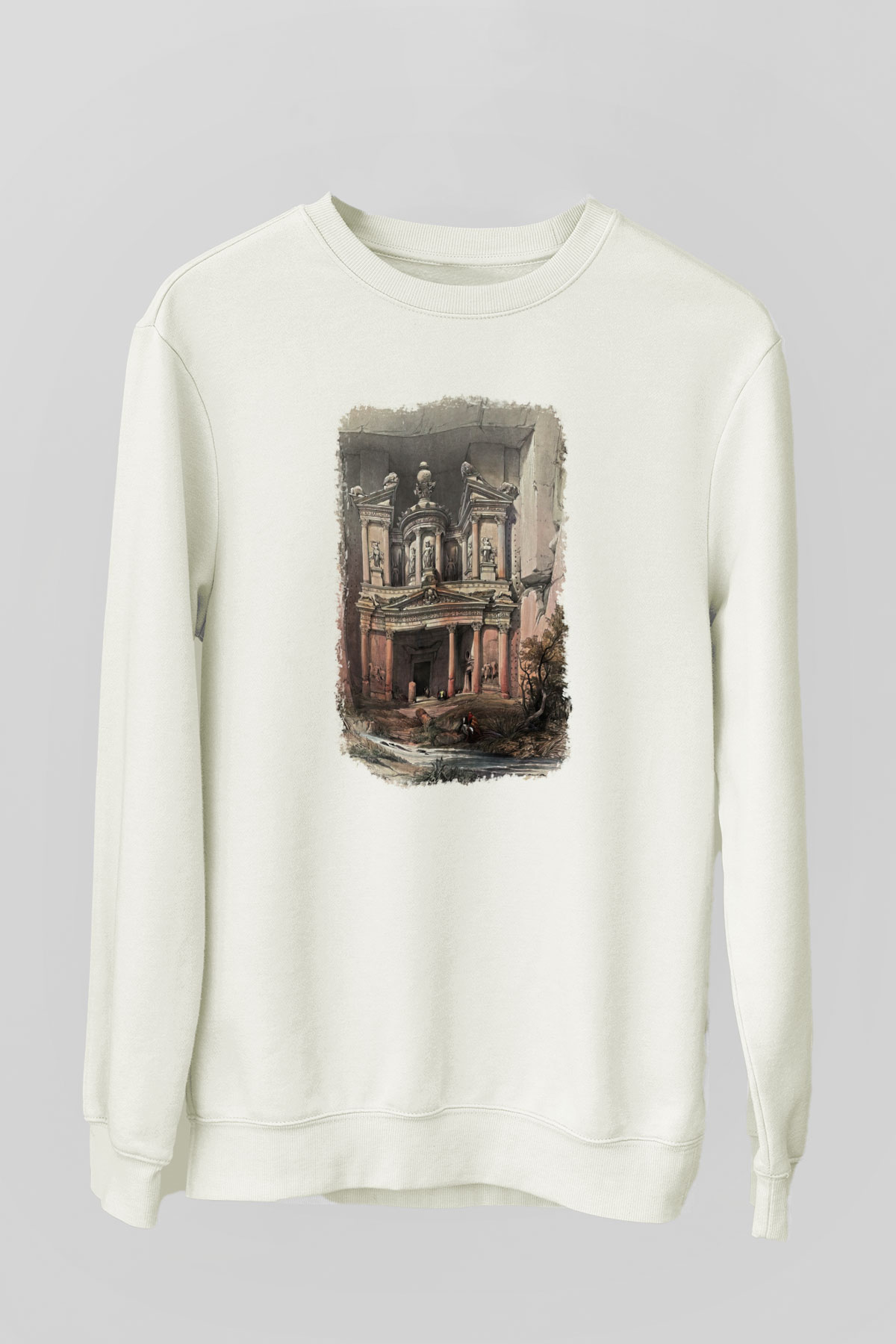 Petra Beyaz Unisex Sweatshirt