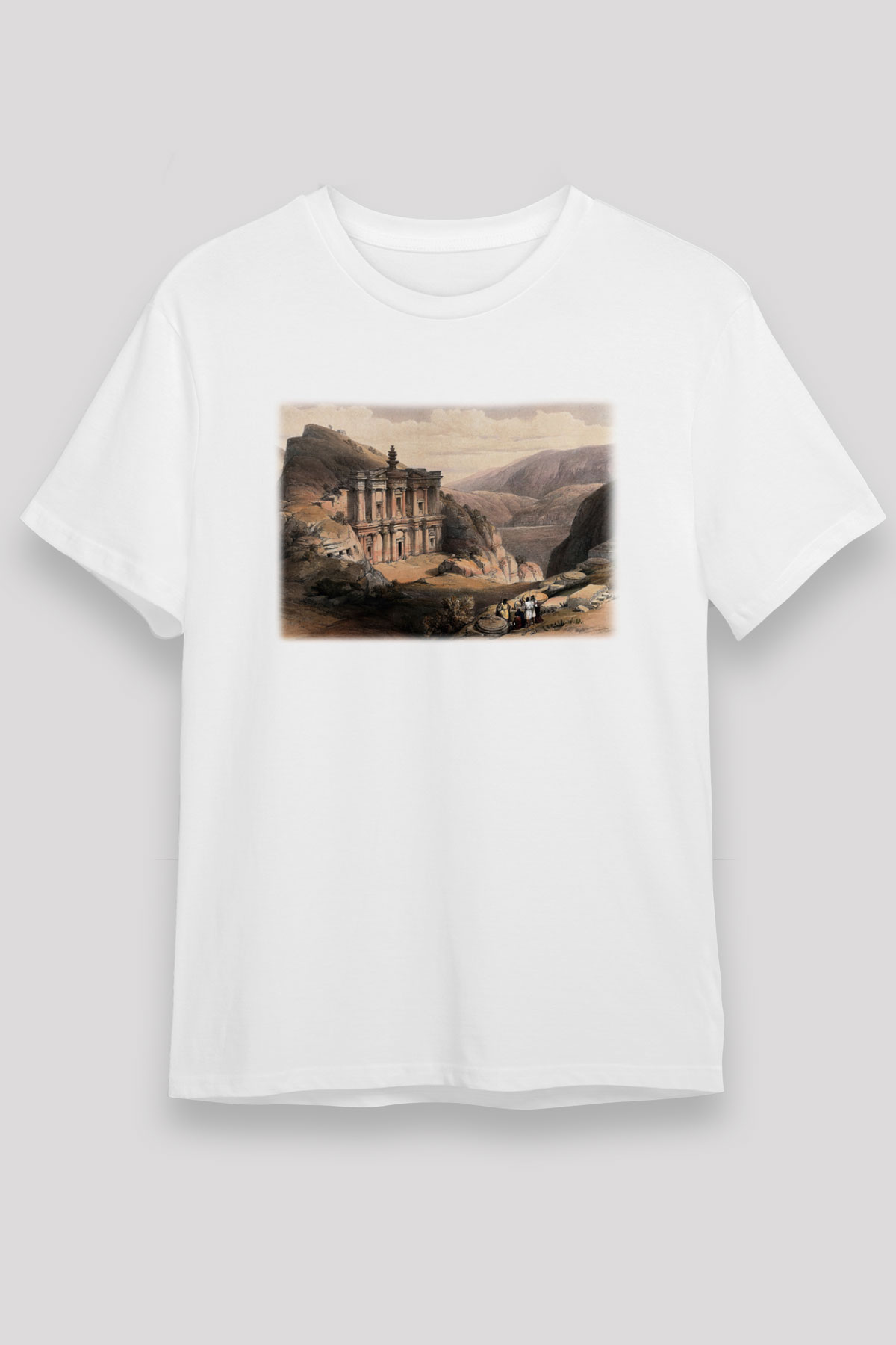 Petra Beyaz Unisex Tişört T-Shirt - TişörtFabrikası